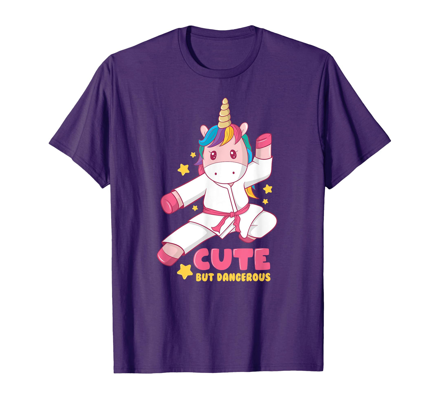 Cute But Dangerous Funny Girls Karate Unicorn Love T-Shirt