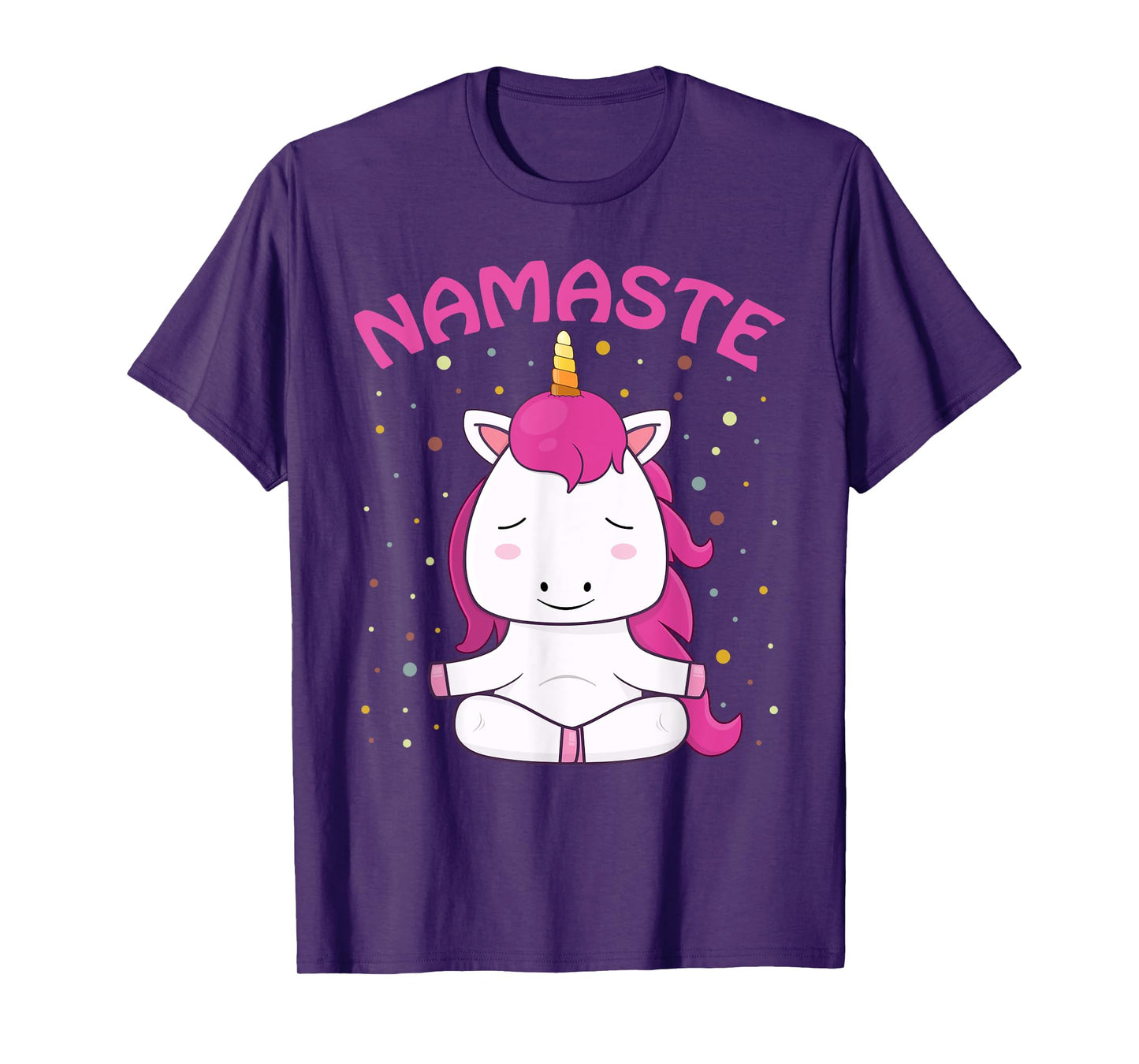 Unicorn Yoga Shirt Girls Magical Unicorns Sukhasana Namaste T-Shirt