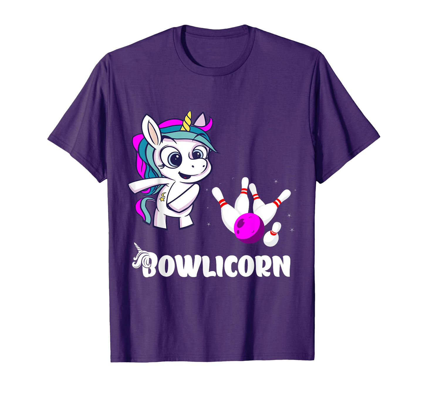 Unicorn Bowling Pin Strike Bowling Bowler Bowling Team T-Shirt