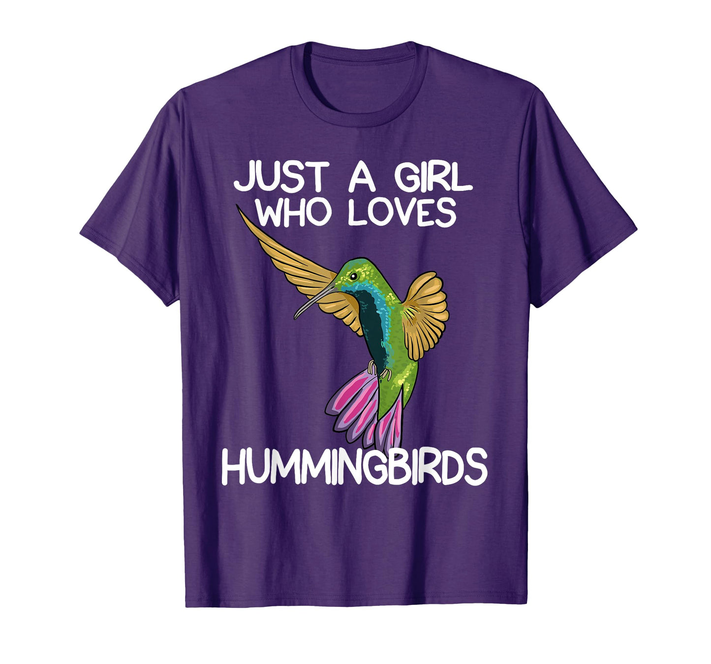 Just A Girl Who Loves Hummingbirds Lover Women Hummingbird T-Shirt