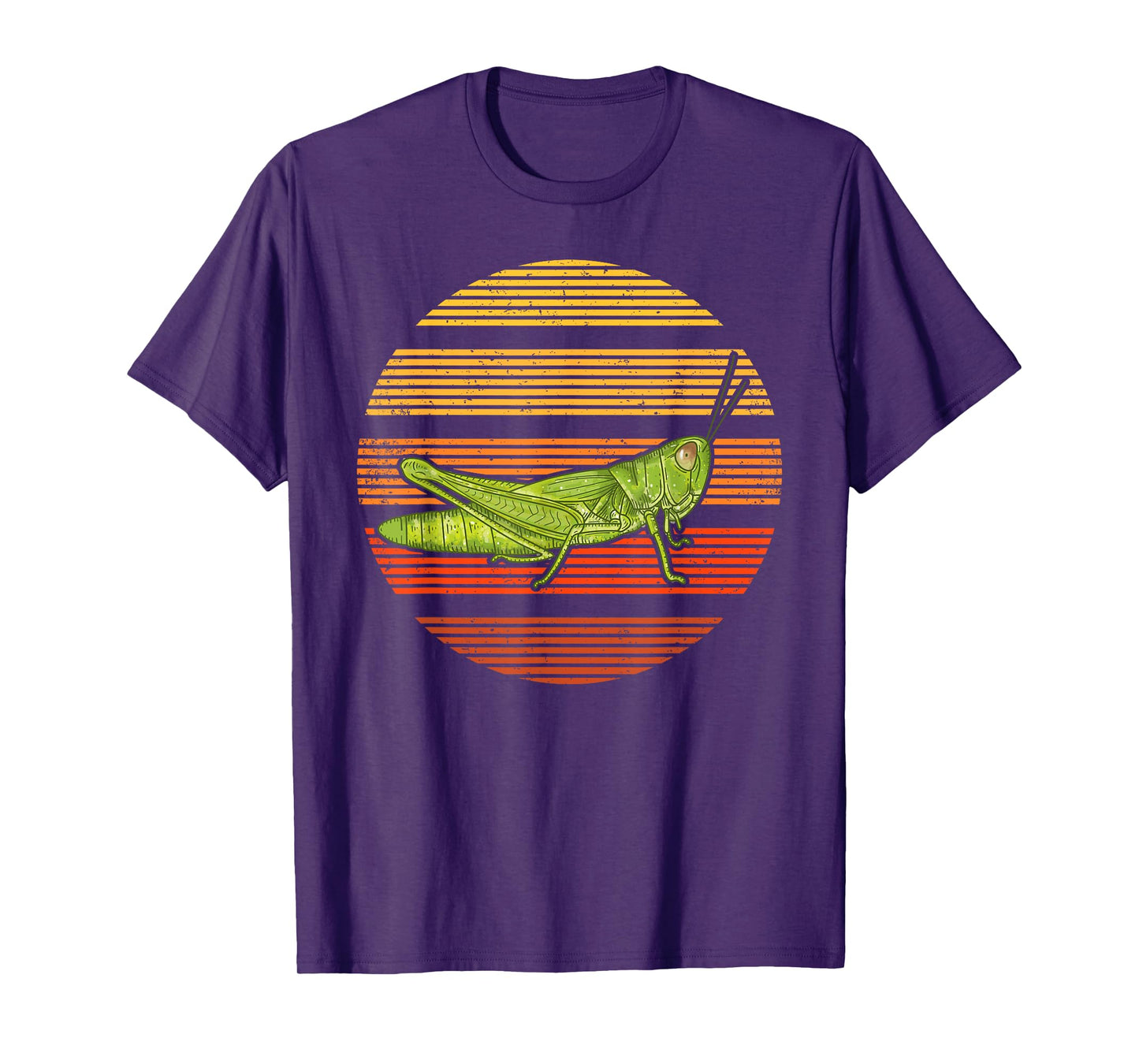 Sunset Grasshopper Lover Gift Vintage Retro Grasshopper T-Shirt