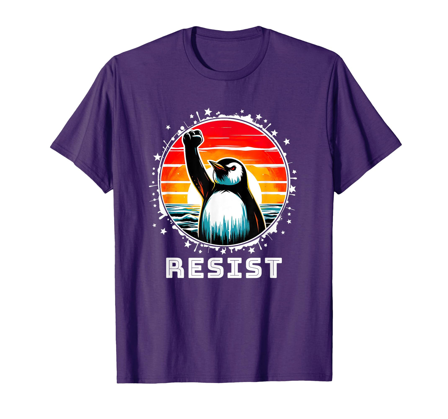Resist Penguin Activism Graphic Design Penguins Resist T-Shirt