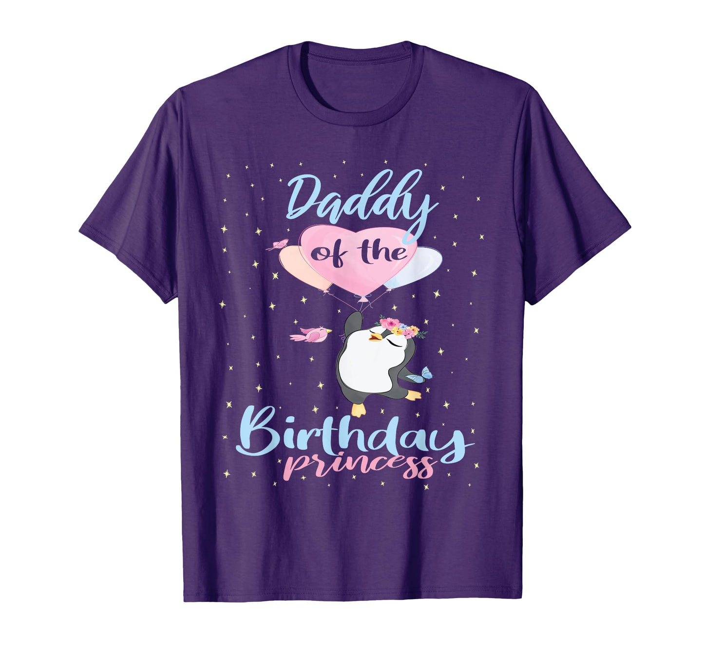 Daddy Of The Birthday Princess Penguin Girls B-day Party T-Shirt