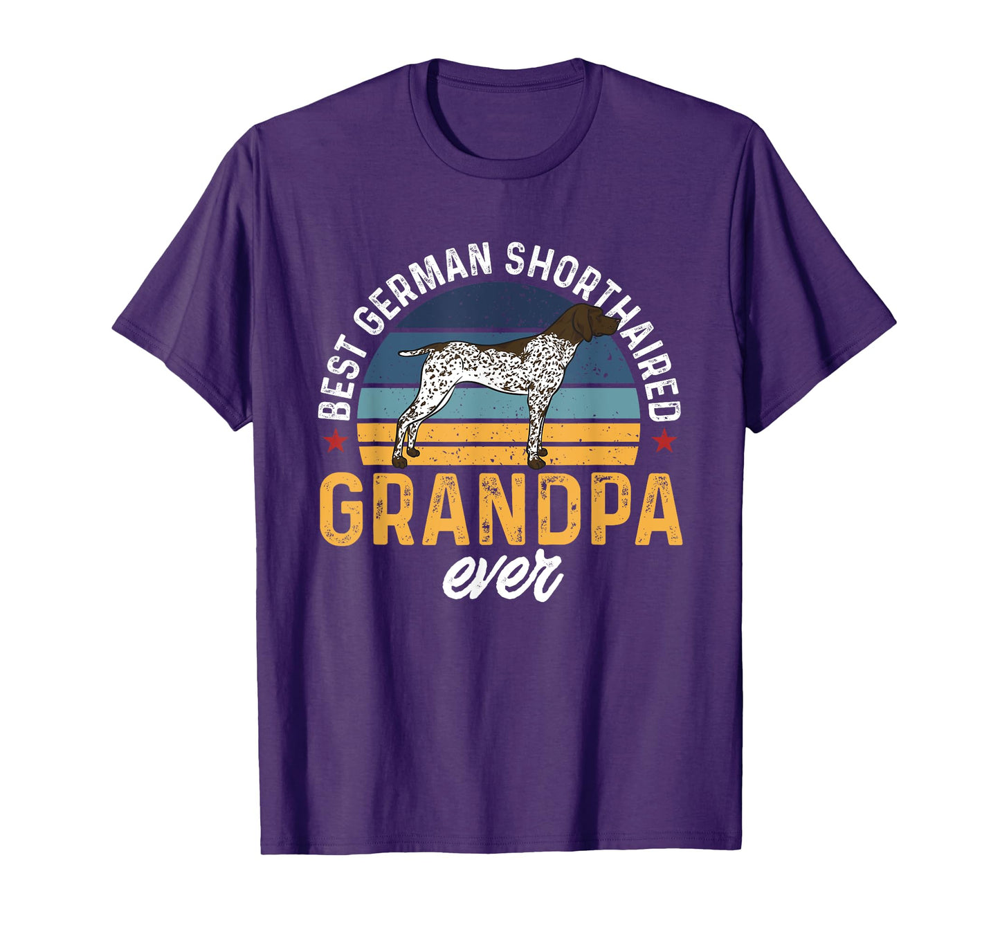 Best German Shorthaired Pointer Grandpa Ever GSP Dog T-Shirt