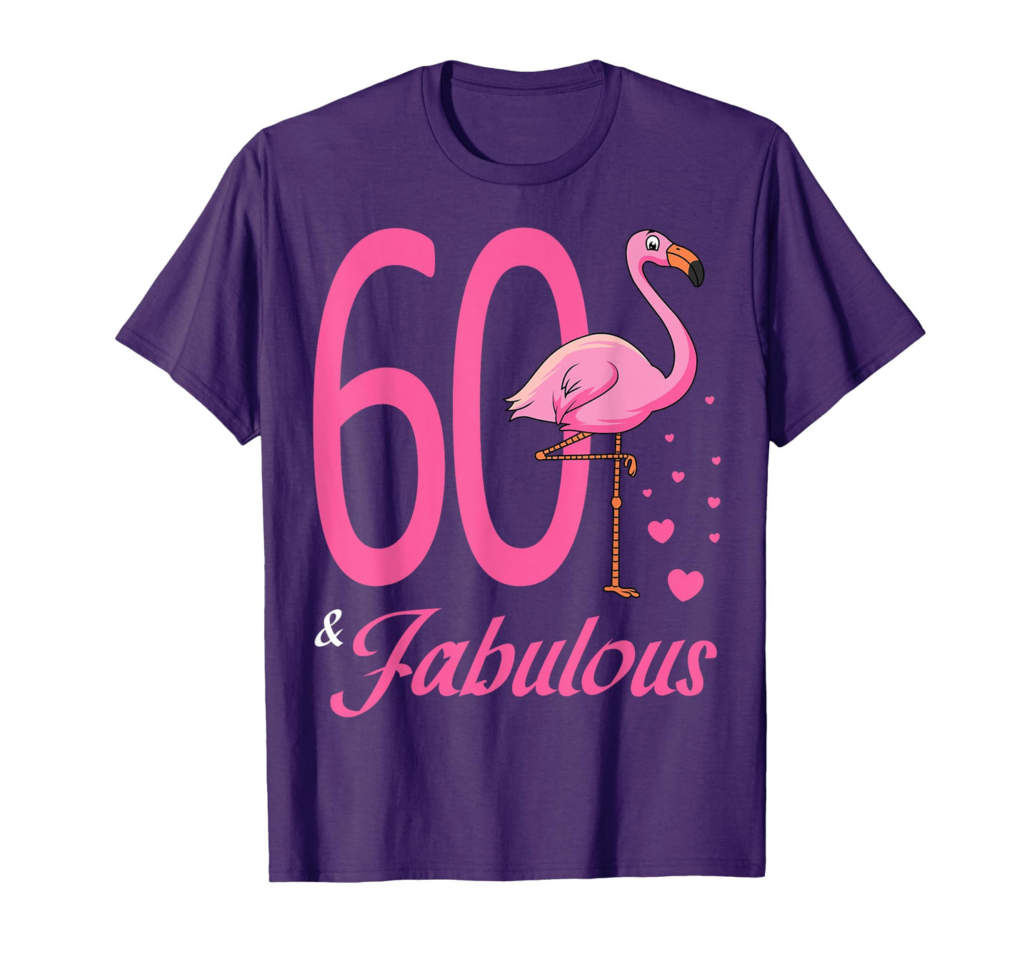 60 & Fabulous Flamingo Birthday 60th Party Celebration T-Shirt
