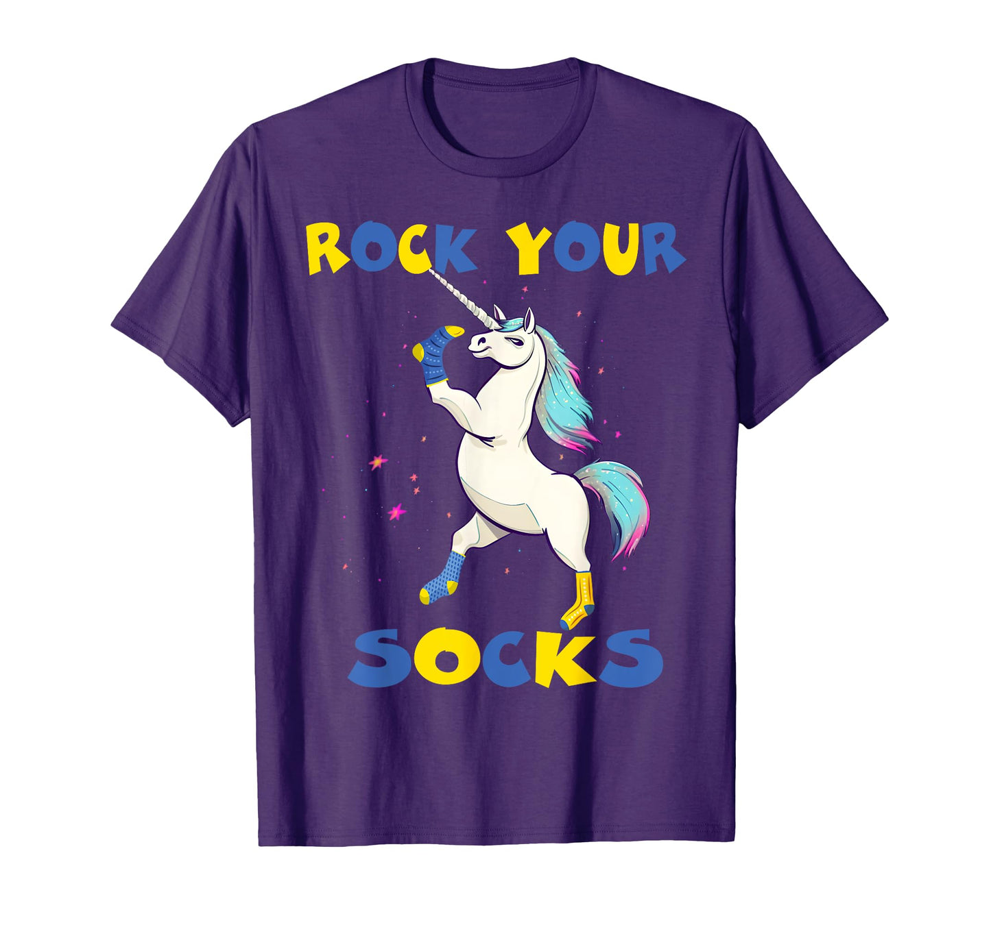 WORLD DOWN SYNDROME DAY Rock Your Socks Unicorn T-Shirt