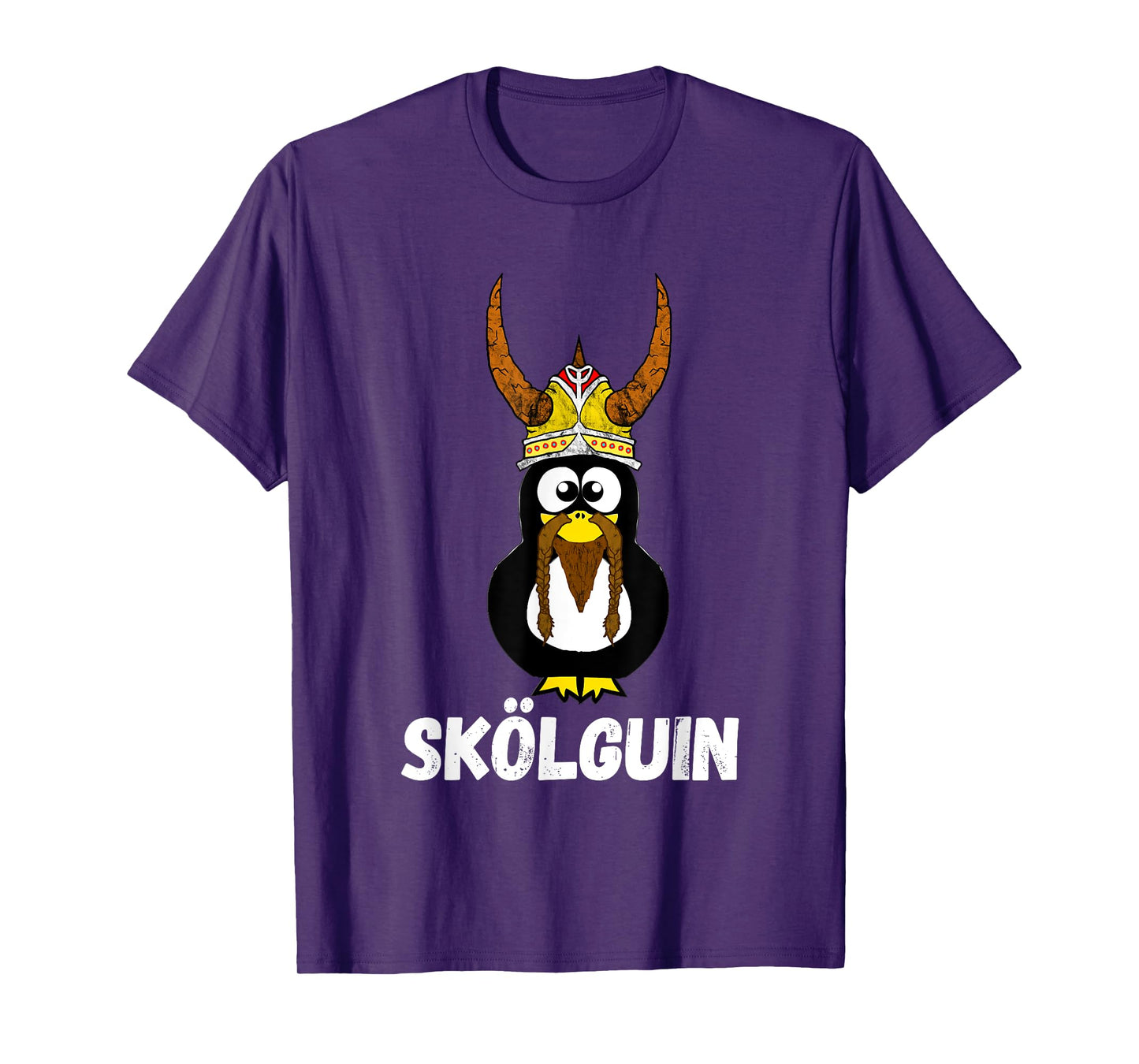 Skol Penguin Water Bird Funny Viking Nordic Horned Helmet T-Shirt