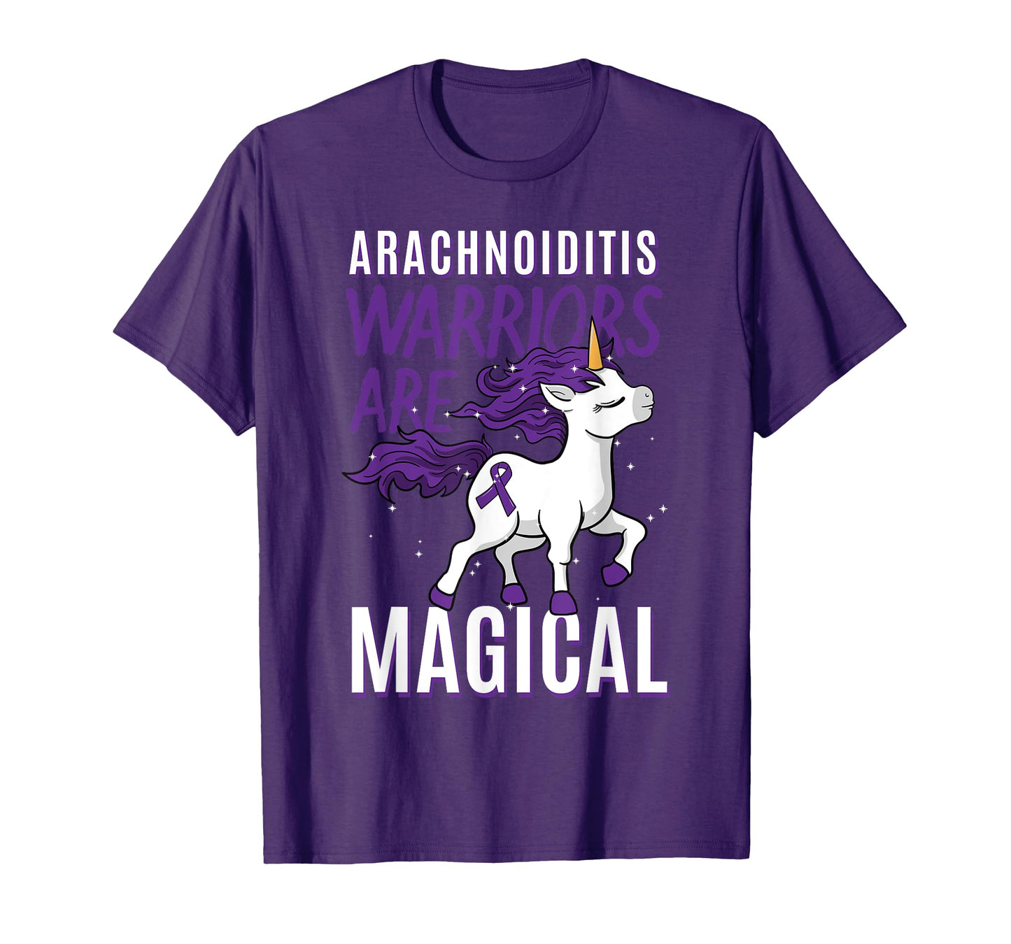 Arachnoiditis Arachnoid Chronic Disorder Warrior Unicorn T-Shirt