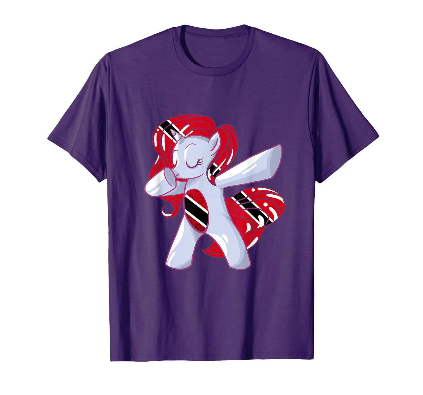 Dabbing Unicorn Trinidadian Flag Trinidad And Tobago T-Shirt