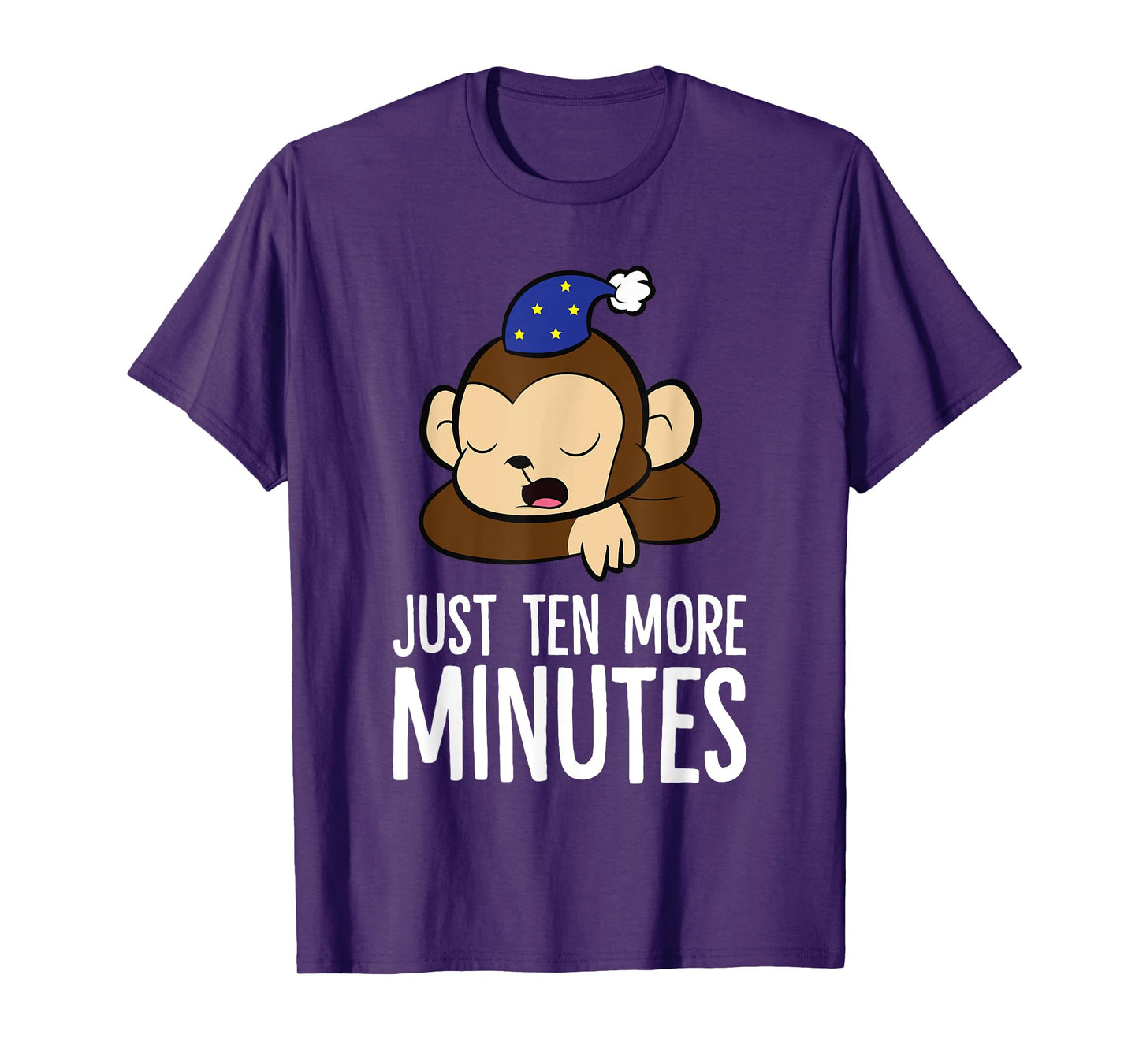 Monkey Sleeping Lazy Tired Just Ten More Minutes Monkey T-Shirt