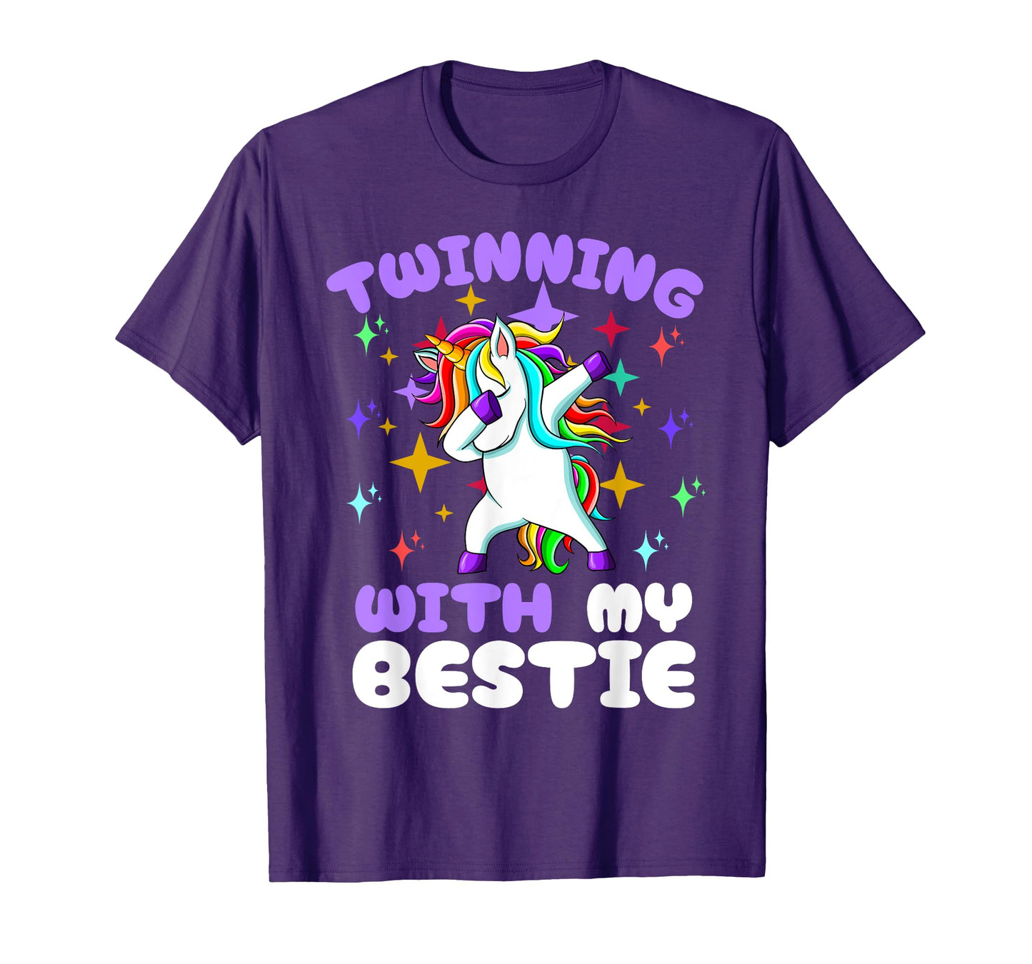 Twinning Unicorn Bestie Spirit Week Twin Day Best Friend T-Shirt