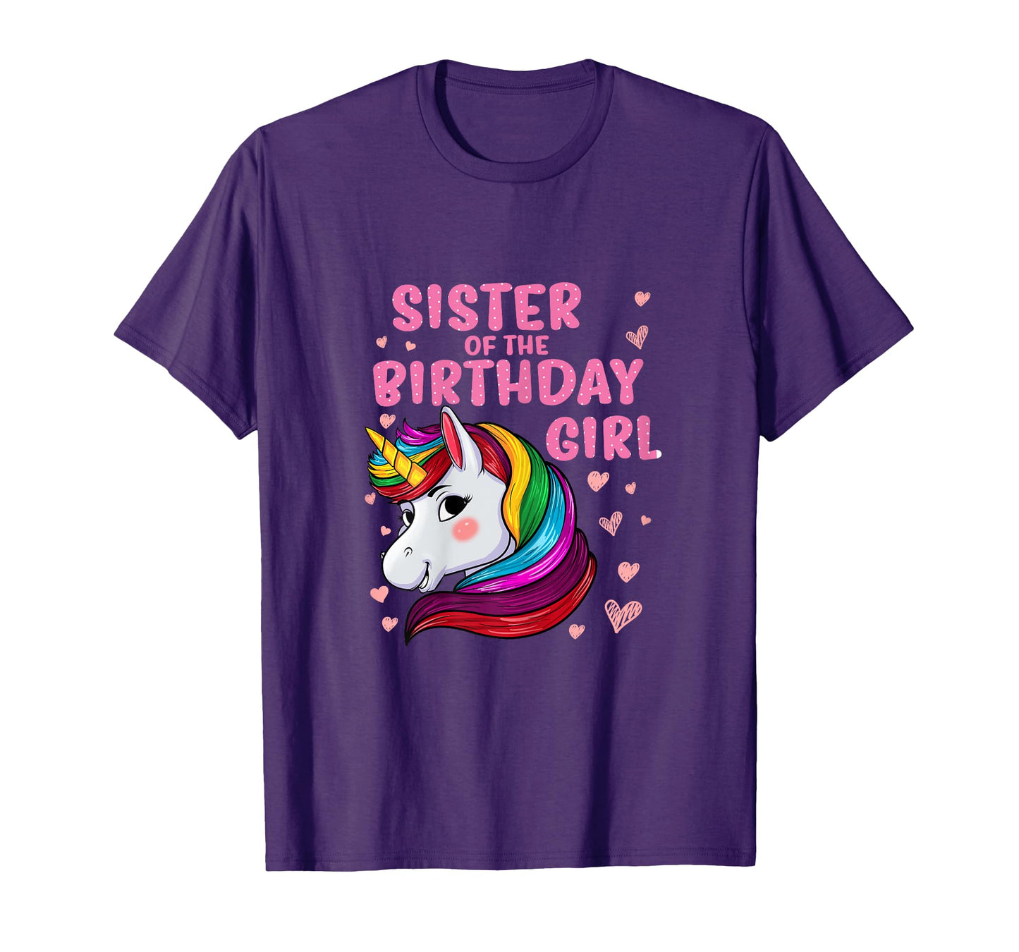 Unicorn Sister Of The Birthday Girl T-Shirt