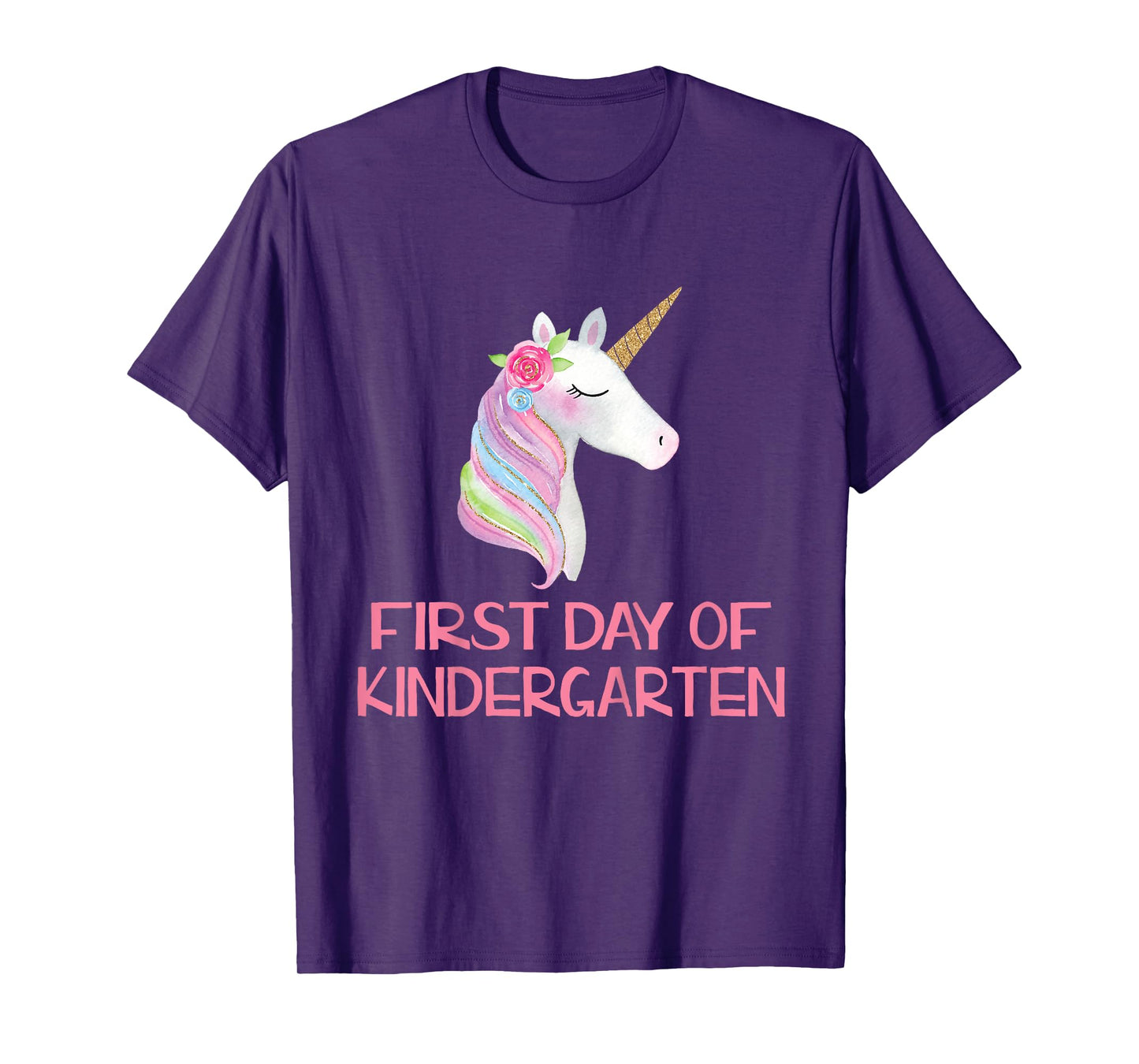 Cute First Day of Kindergarten Unicorn Shirt for Girls T-Shirt