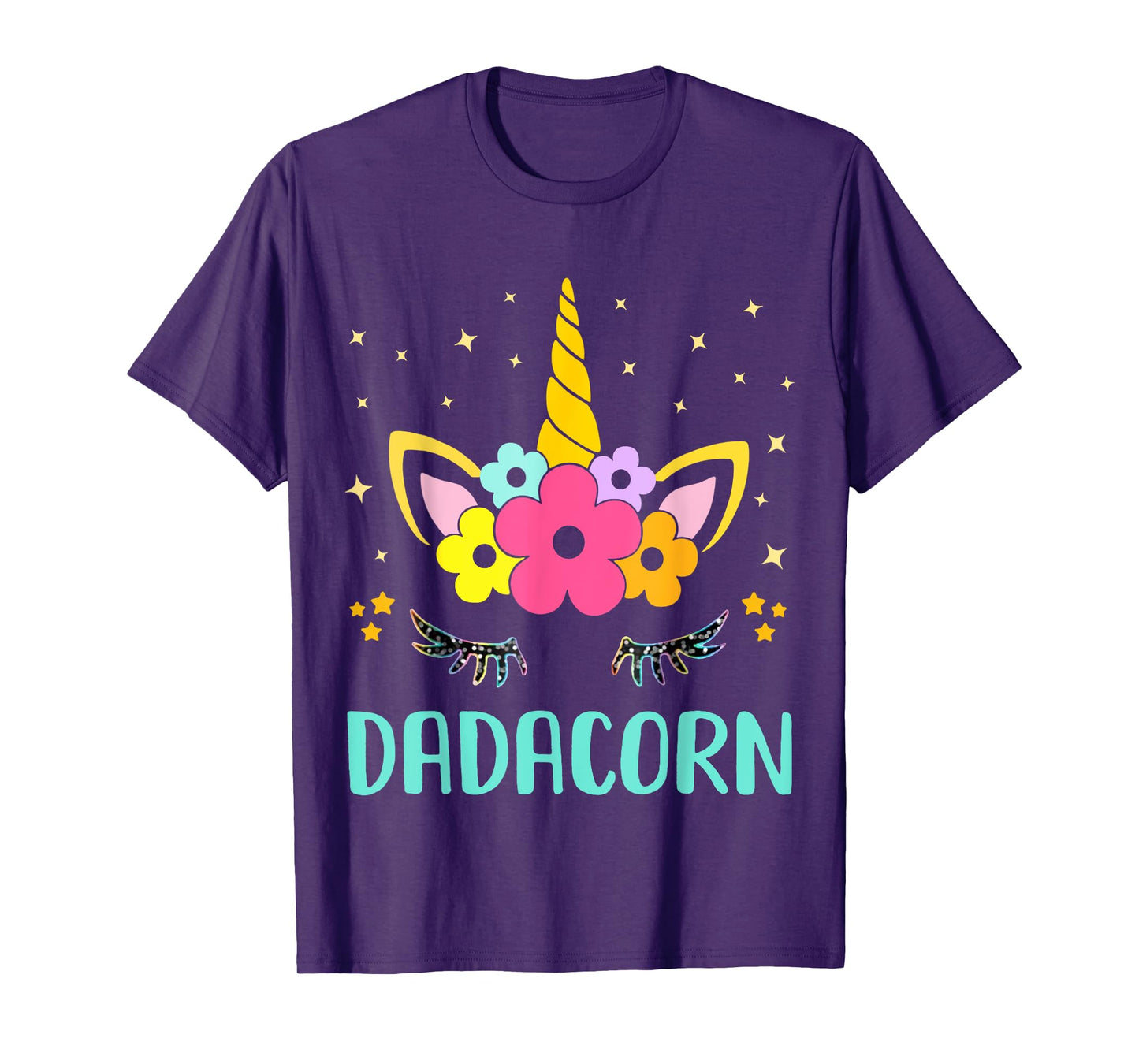 Dadacorn Dadicorn Daddycorn Unicorn Dad kids Fathers Day Tee T-Shirt