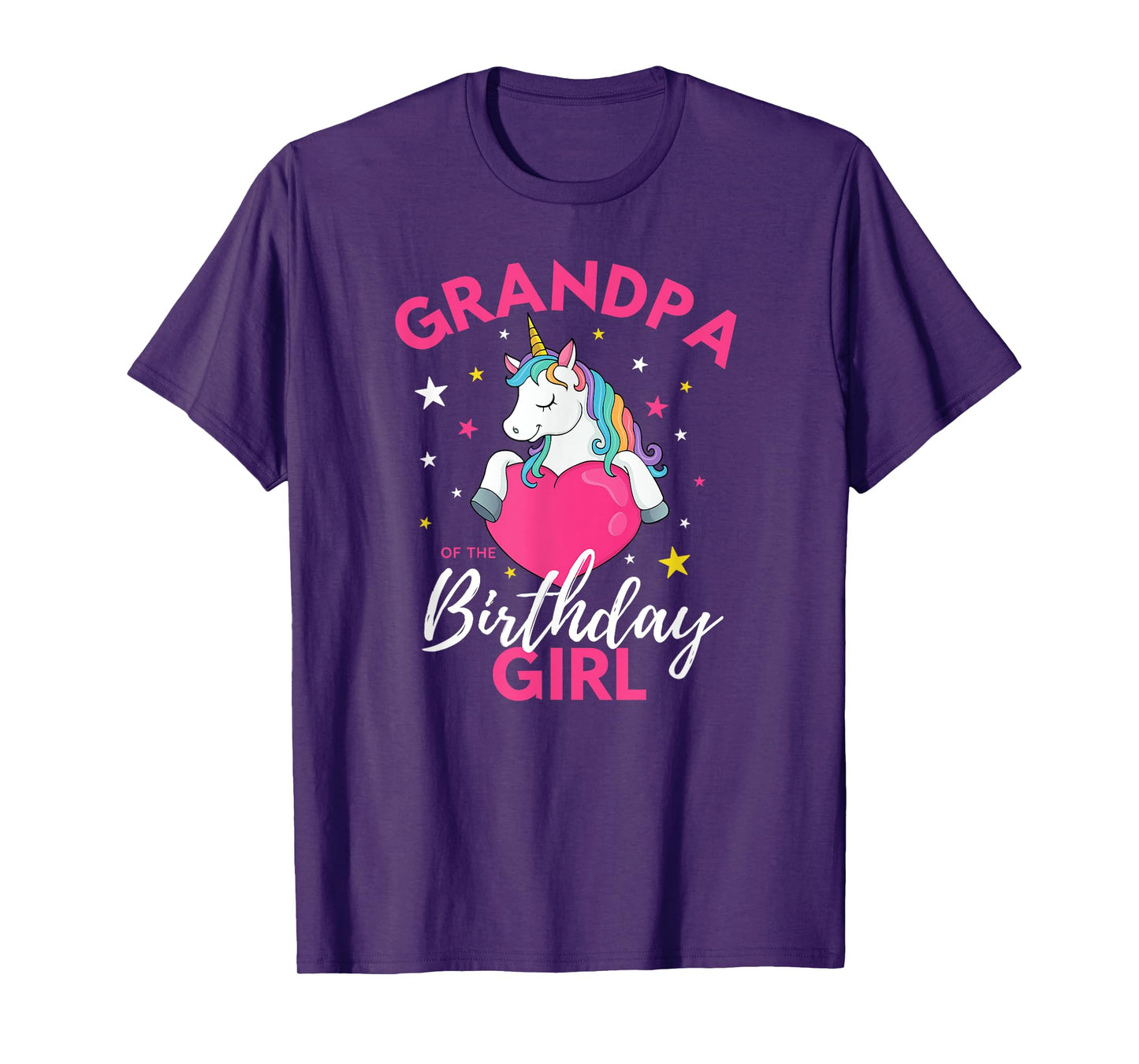 Grandpa Of The Birthday Girl Unicorn T-Shirt