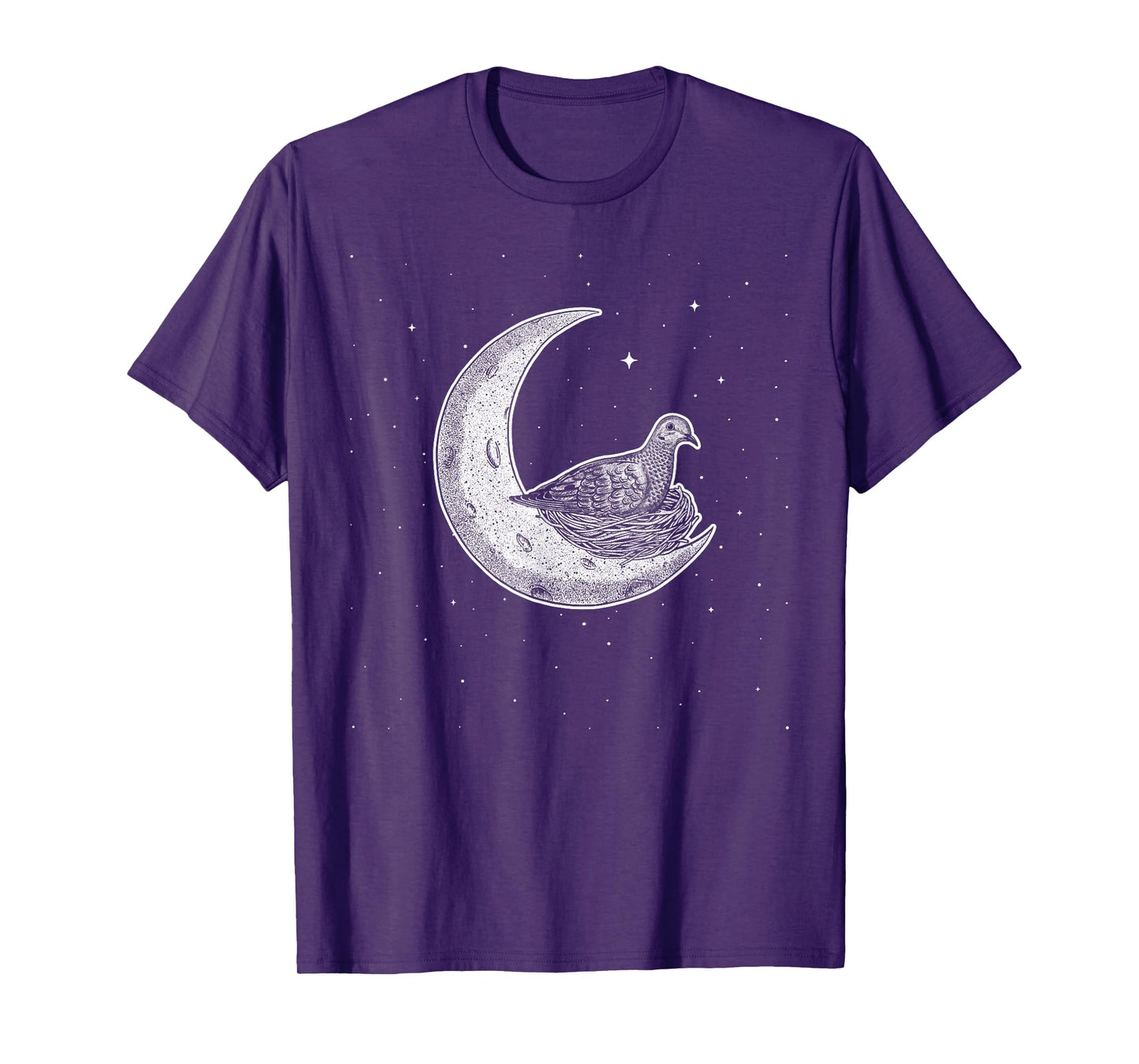 Mourning Dove in Crescent Moon T-Shirt