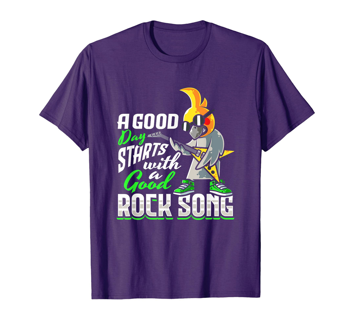 Cockatiel Bird Rock n Roll Design for a Rock music lover T-Shirt