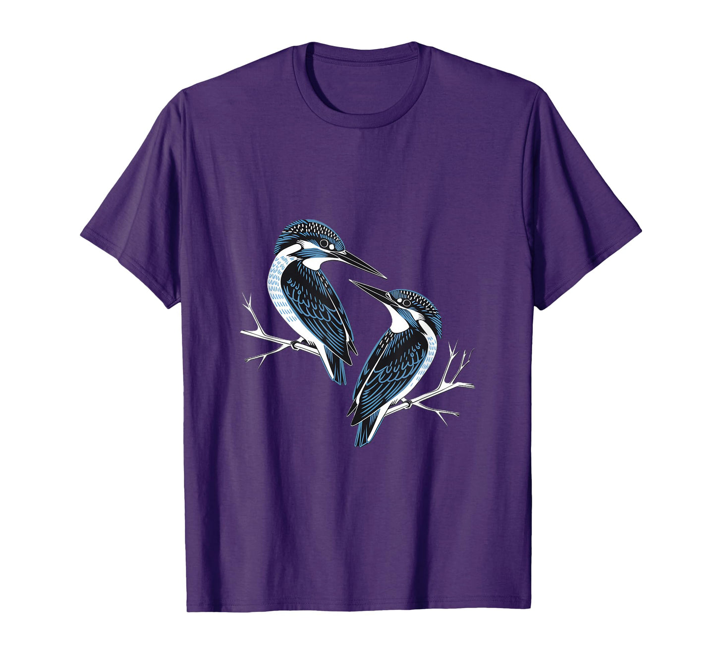 Beautiful Kingfisher Birds on Branch T-Shirt