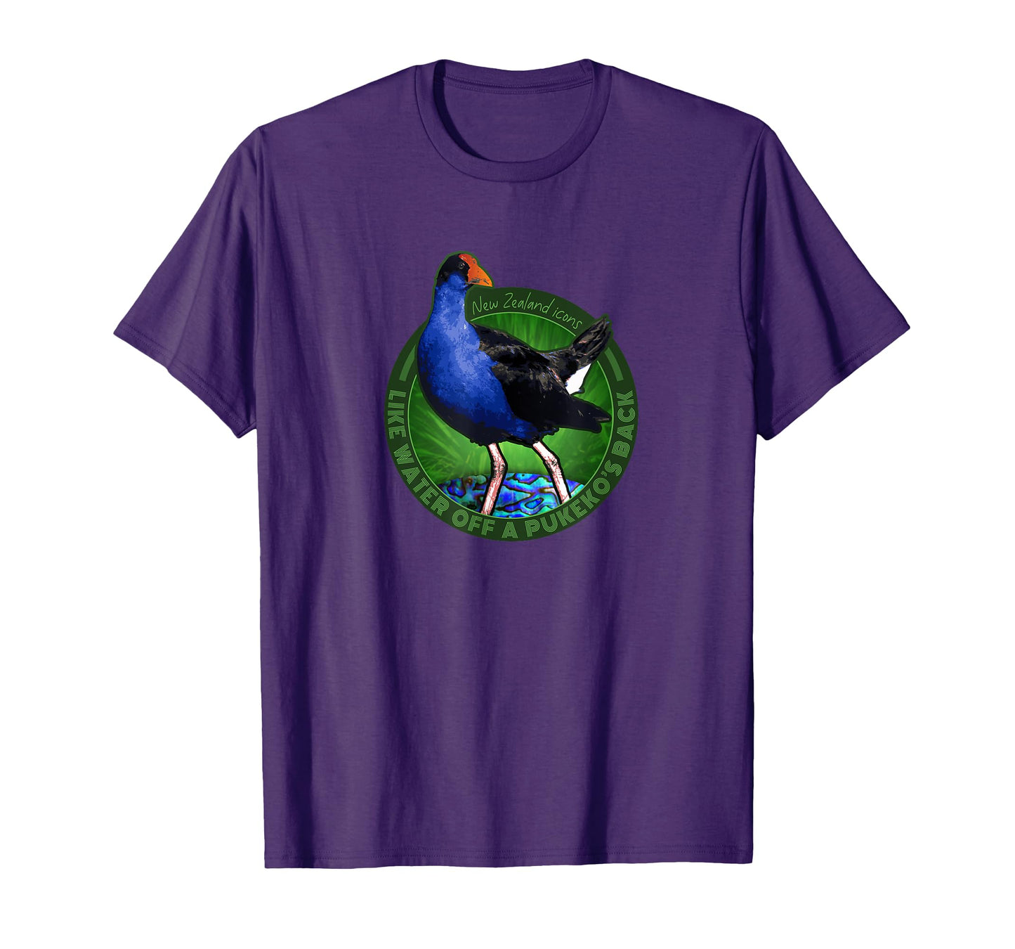 WATER OFF A PUKEKO BACK NEW ZEALAND KIWI BIRD T-Shirt
