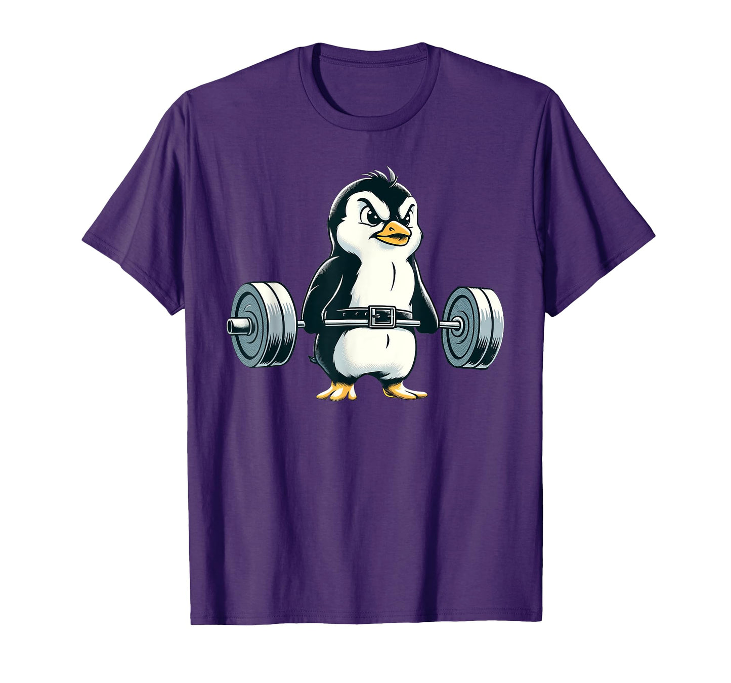 Penguin Powerlifting Weightlifting Gym Workout T-Shirt
