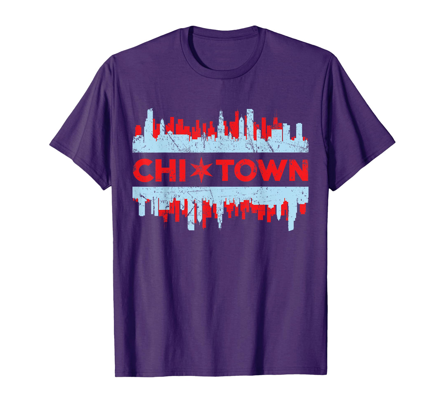 Chicago Chi Town Flag Skyline T-Shirt