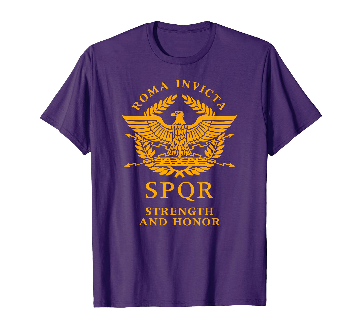 Utopia Sport Roman Shop Roma Invicta SPQR Roman Eagle Strength and Honor T-Shirt
