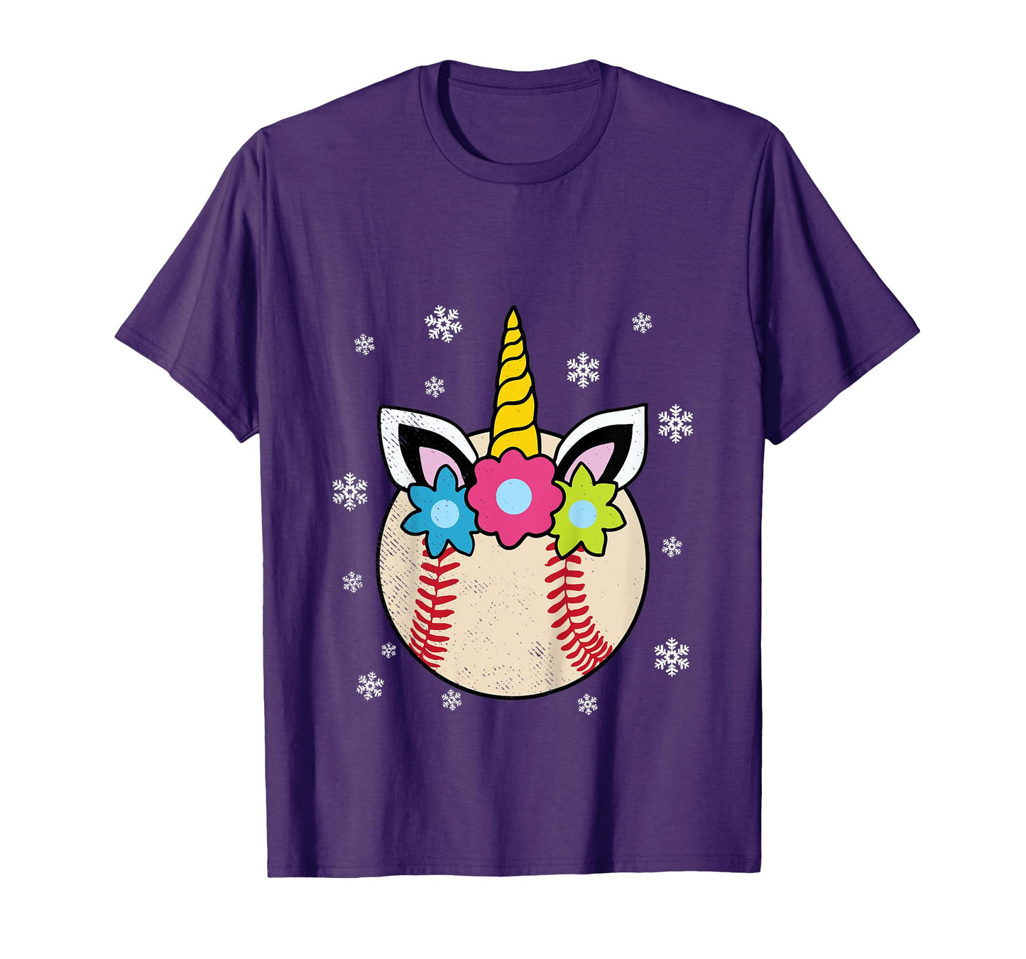 Unicorn Baseball Cute Sports Player Fan Girls Kids T-Shirt