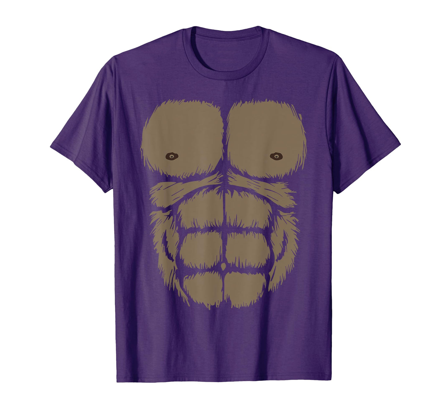 Gorilla Chest Belly Boy Men Monkey Costume Kids Fancy Dress T-Shirt