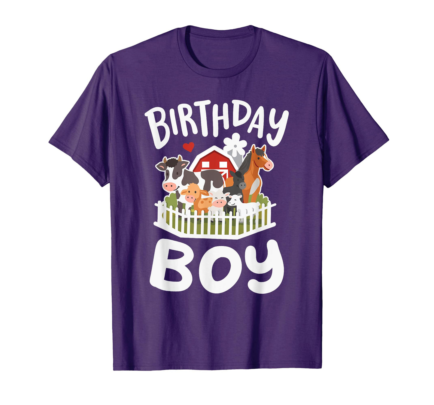 Birthday Boy Farm Animals Bday Matching Toddler Boys Kids T-Shirt