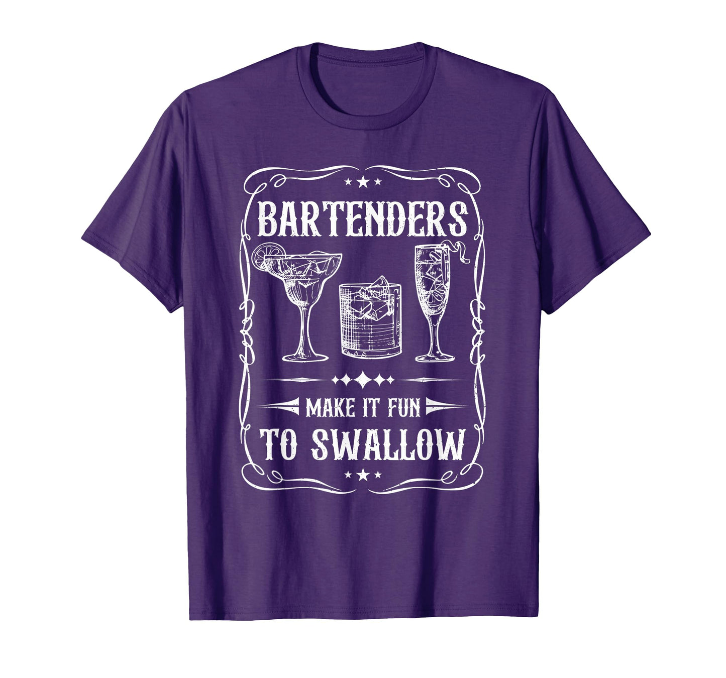 Funny Bartenders Make It Fun To Swallow Bartending Humor T-Shirt