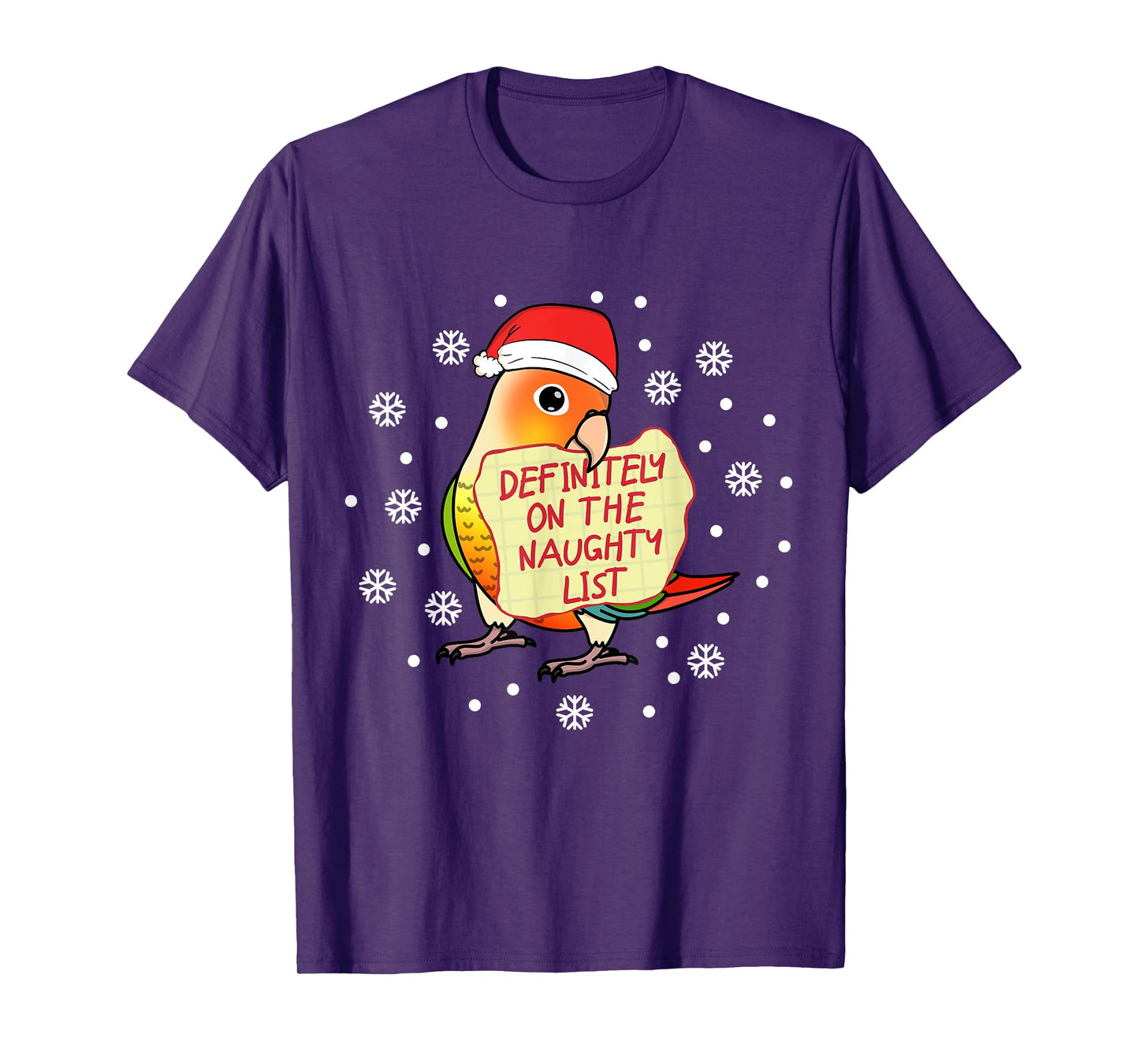 Naughty List Parrot | Green Cheek Pineapple Conure T-Shirt
