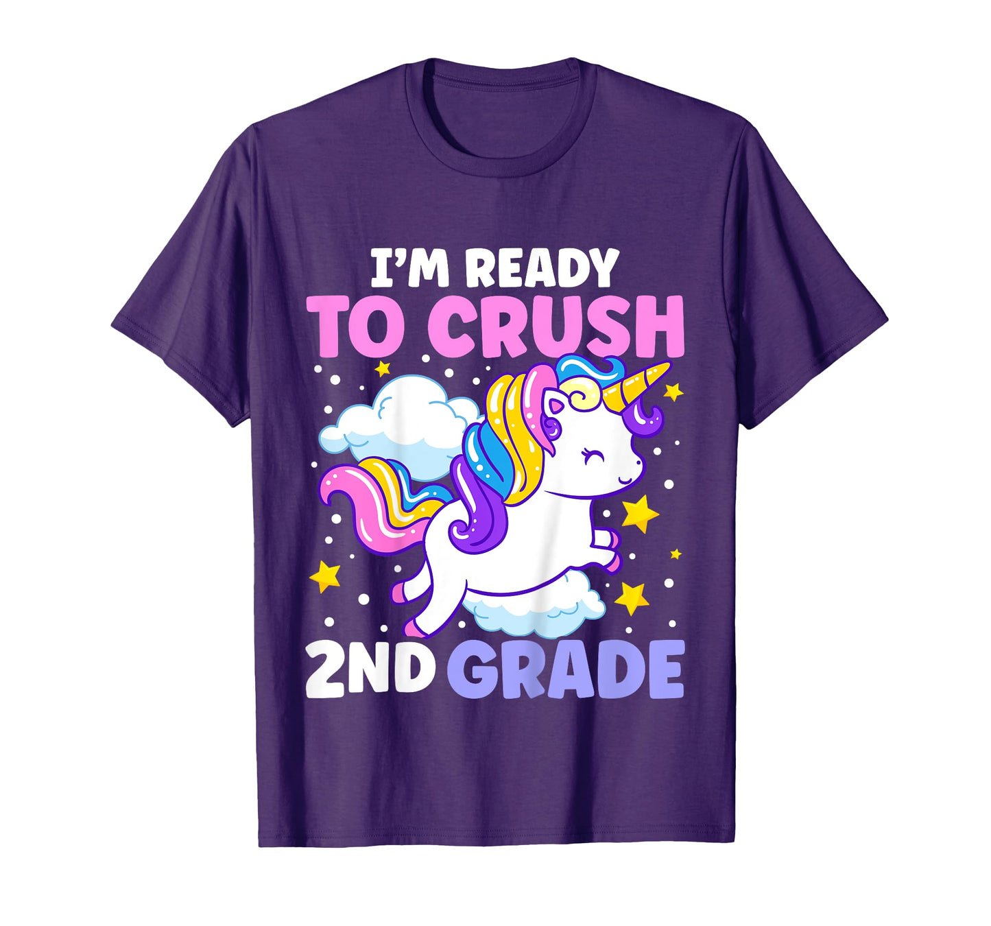First Day of School I'm Ready To Crush 2nd Grade Unicorn T-Shirt