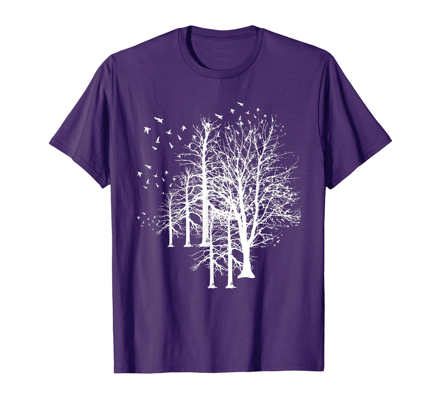 Outdoors Forest Trees Wildlife Flock Of Birds Nature T-Shirt