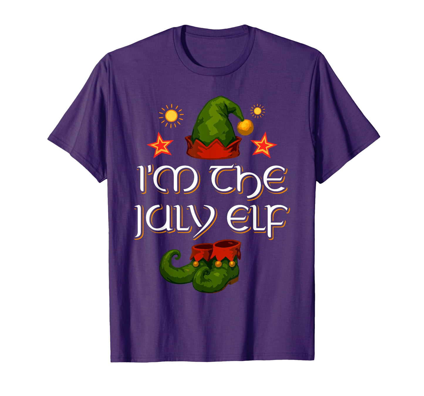 I'm The July Elf Christmas In July Santa Hawaiian Christmas T-Shirt