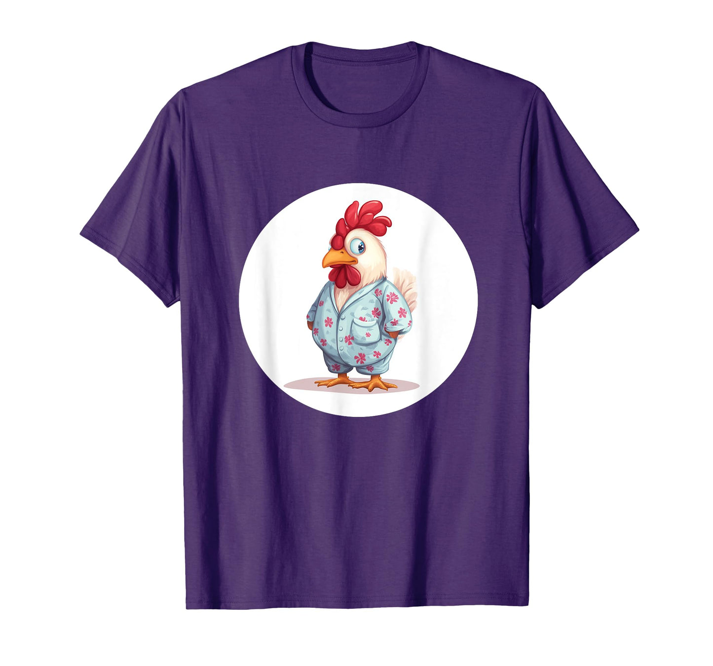 Fun looking Chicken in Pajama for Rooster Dreamer T-Shirt