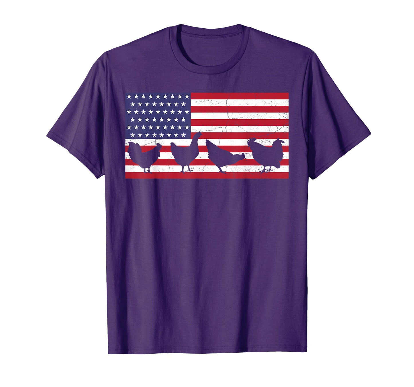 Chicken Fourth of July Hen Farm July 4th American Flag USA T-Shirt