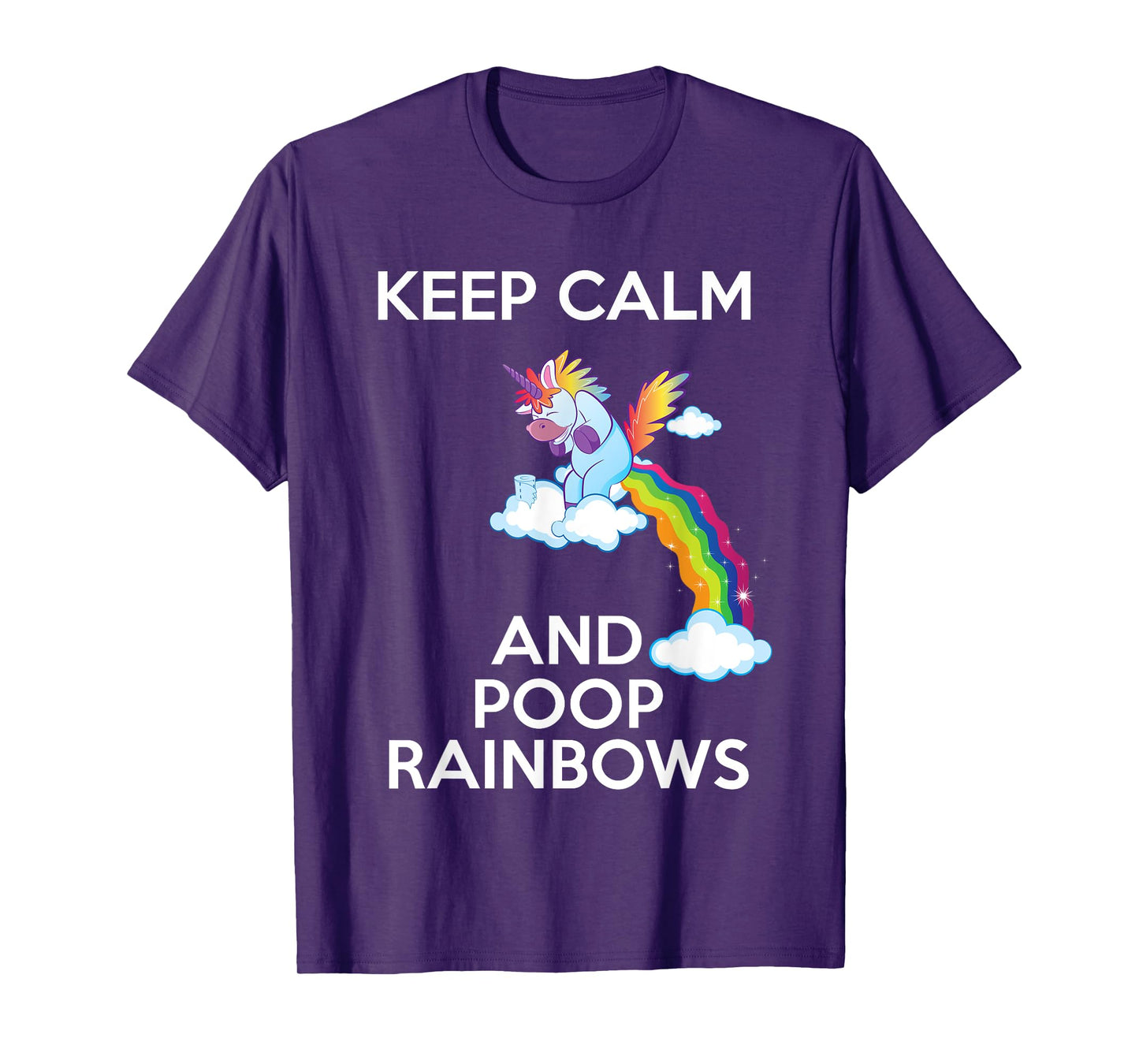Unicorns Lover Gift Funny Rainbow Pooping Unicorn T-Shirt