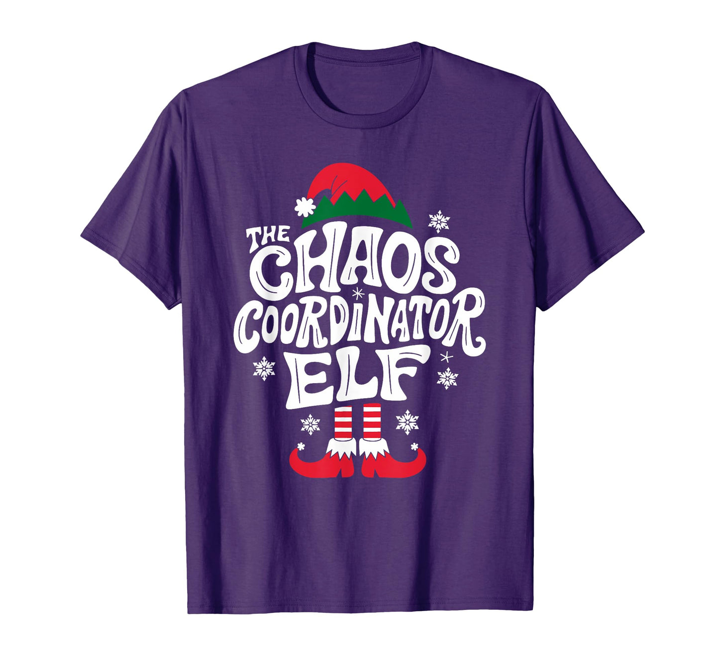 Christmas Chaos Coordinator Elf Xmas Pajama Gift Mom & Dad T-Shirt