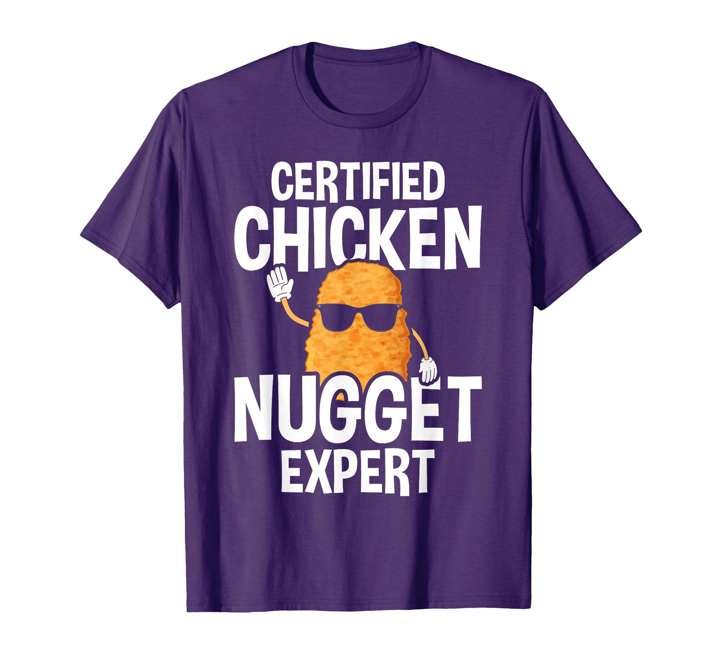 Certified Chicken Nugget Expert - Funny Chicken Nuggets T-Shirt, Small, Black