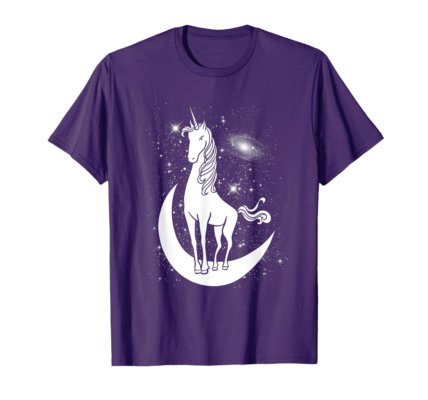 Unicorn Standing on Crescent Moon Magic Unicorn Gift T-Shirt