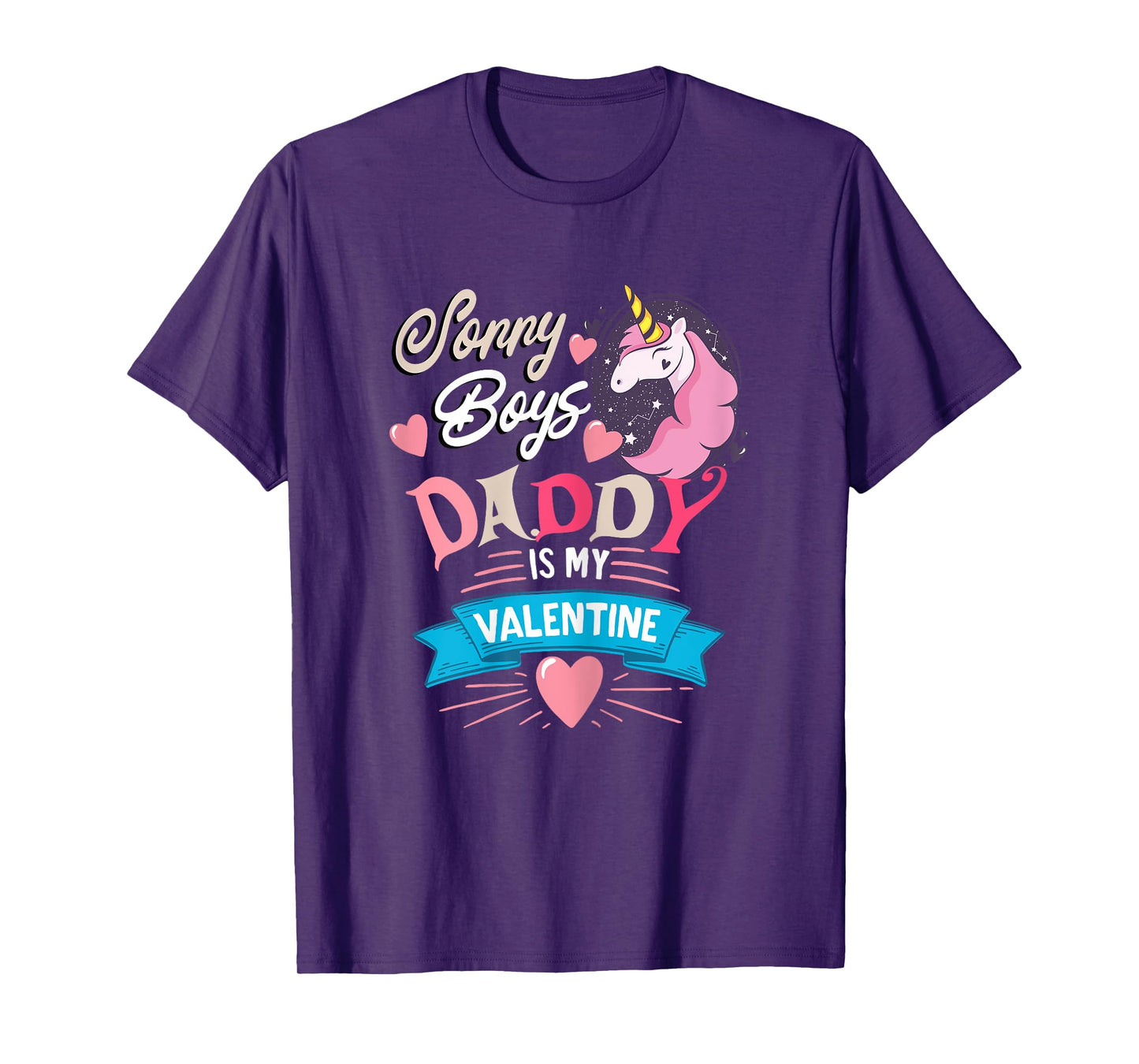 Sorry Boys Daddy Is My Valentine - Cute Unicorn Father's Day T-Shirt