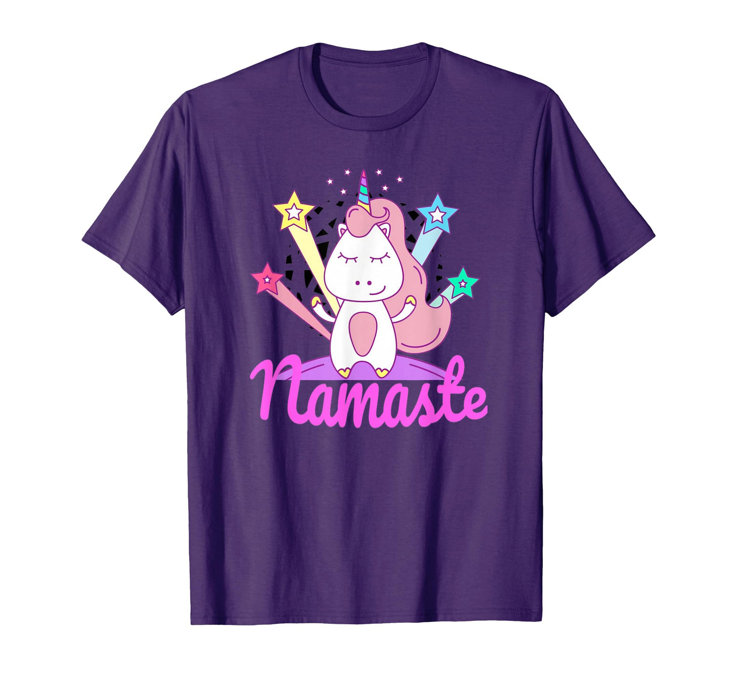 Namaste Unicorn Tee for Kids - Girls Yoga T-shirt T-Shirt