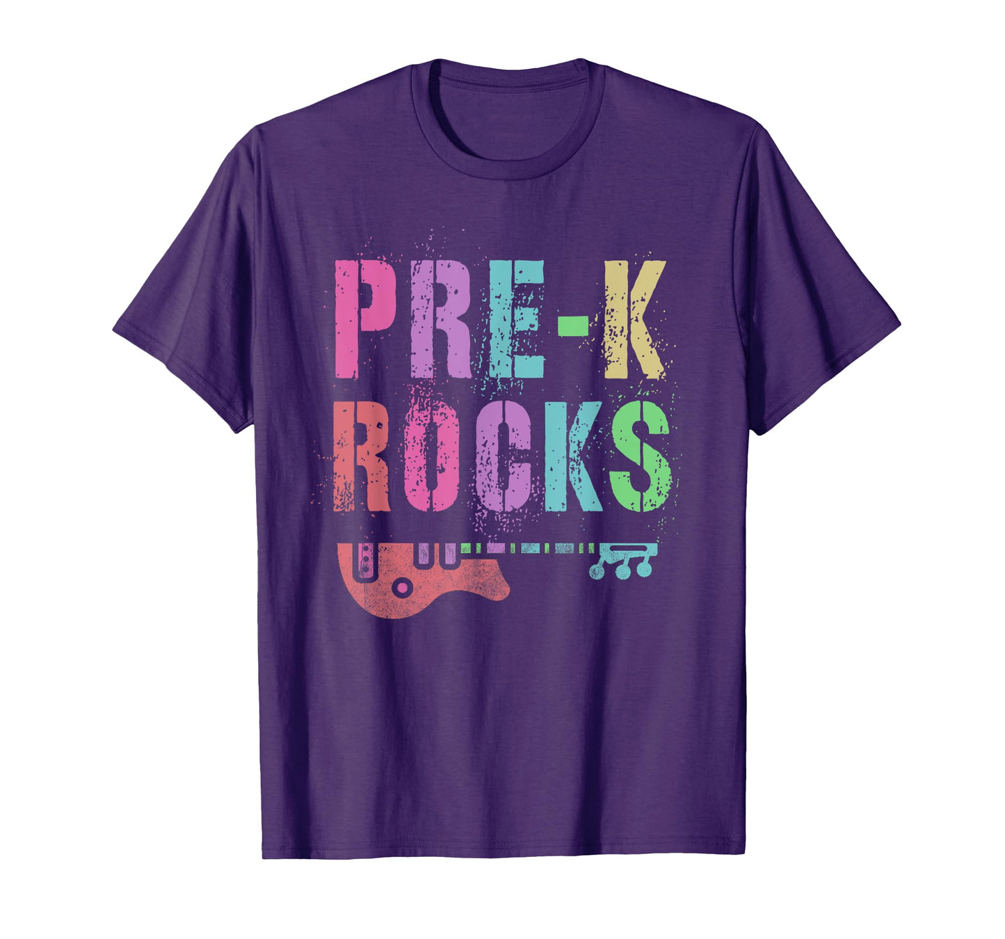 Vintage PRE-K ROCKS Teacher Rockstars I Teach ABCD Preschool T-Shirt for Men Women Girls Kids