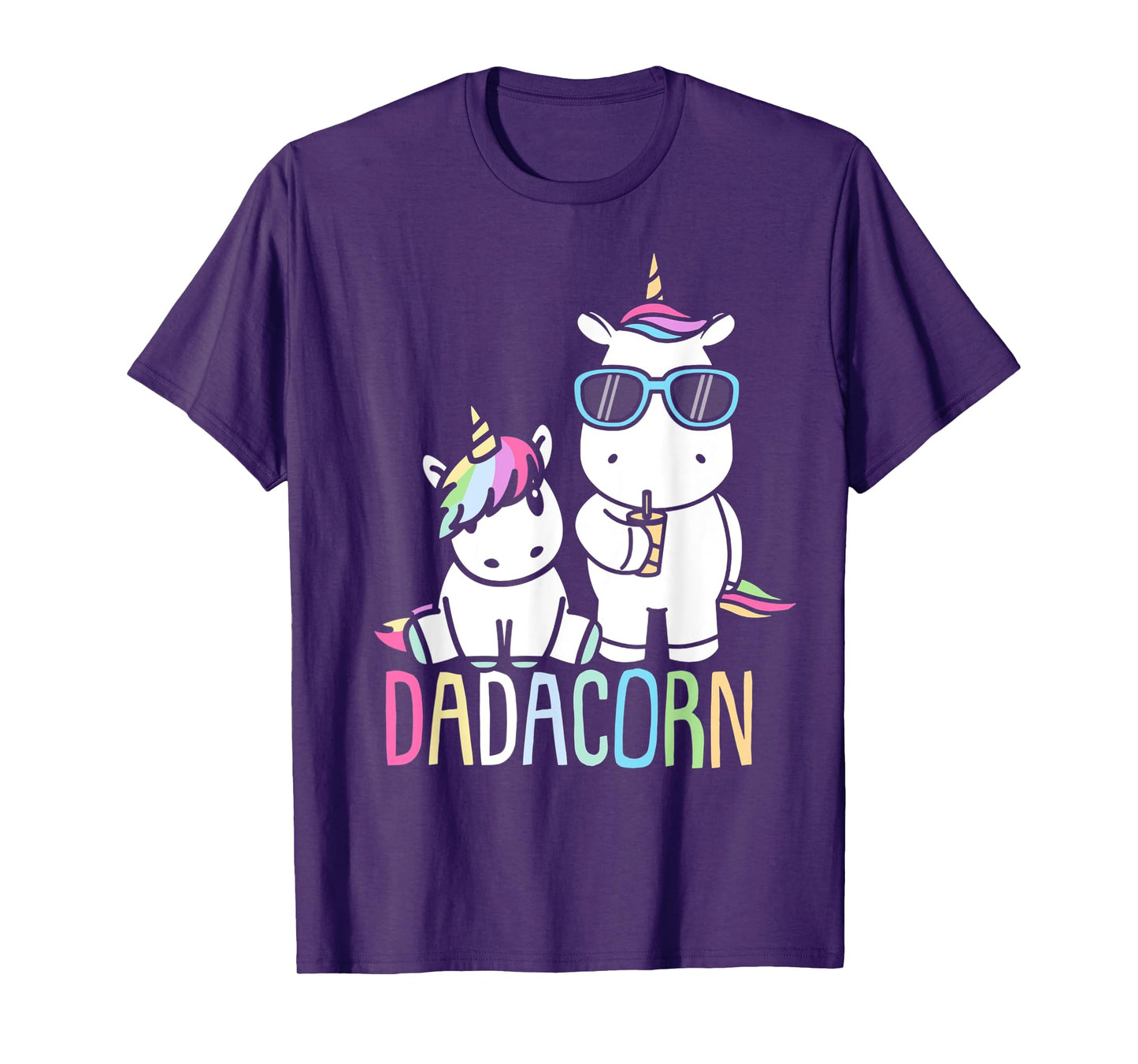 Funny Father's Day Dadacorn Shirt Unicorn Dad Baby T-Shirt