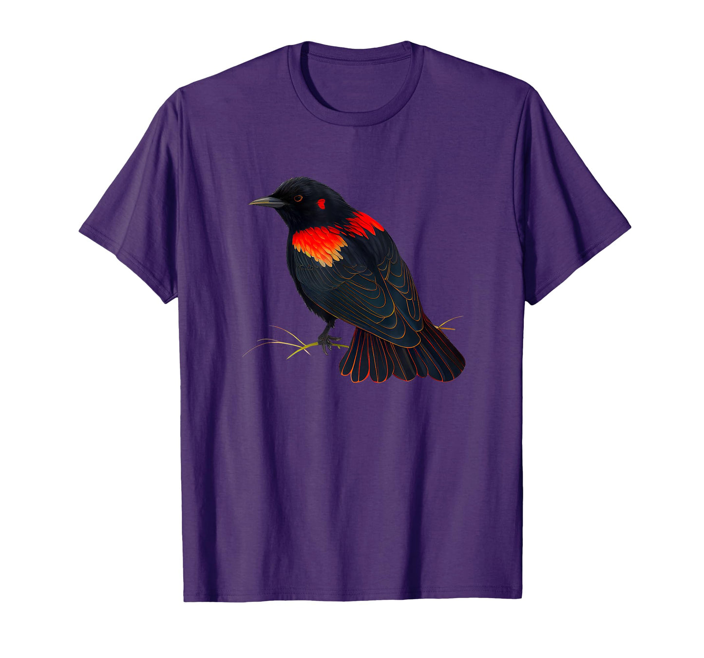 Red-Winged Blackbird Flying Red Winged Blackbird T-Shirt