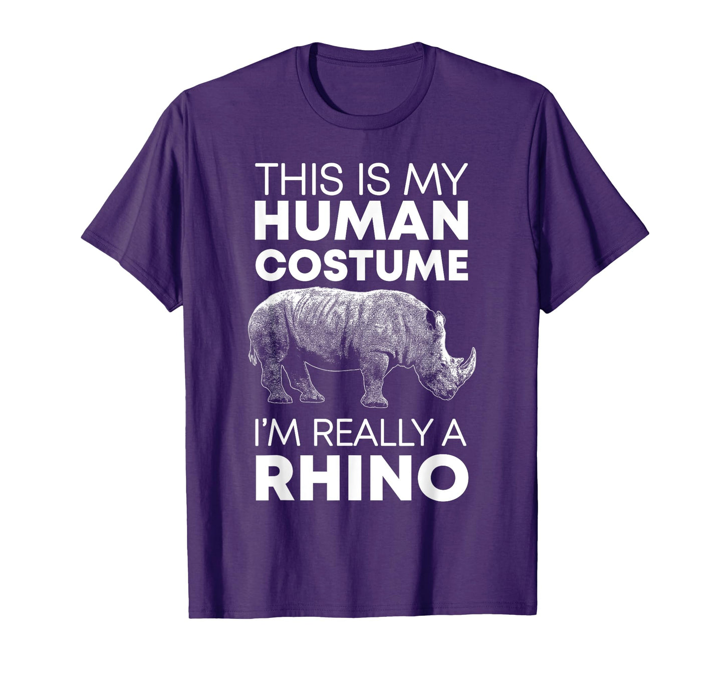 Funny Human Costume Rhino Vintage Rhinoceros Love T-Shirt