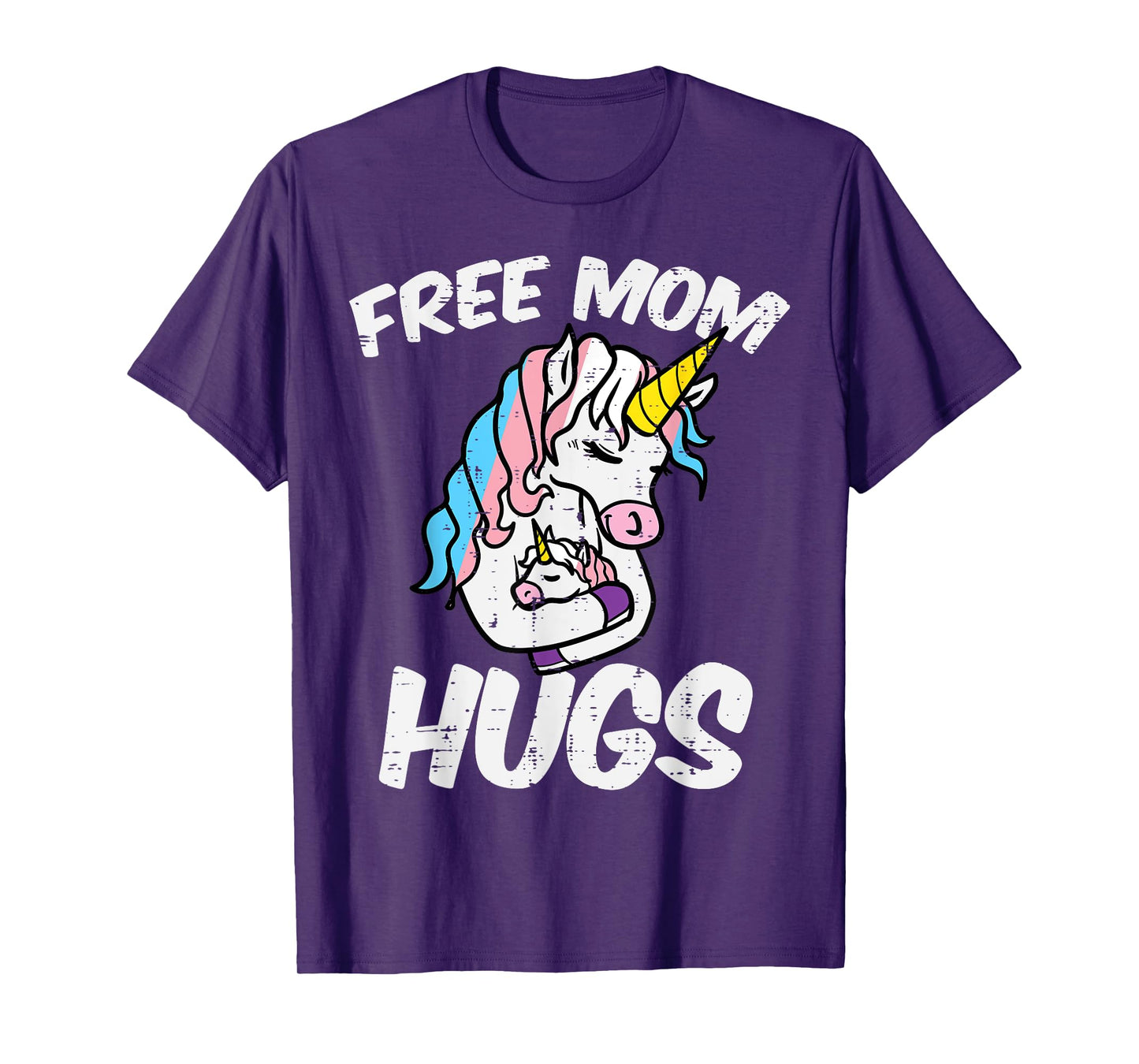 Mom Hugs Unicorn Transgender Trans Pride Flag Transsexual T-Shirt