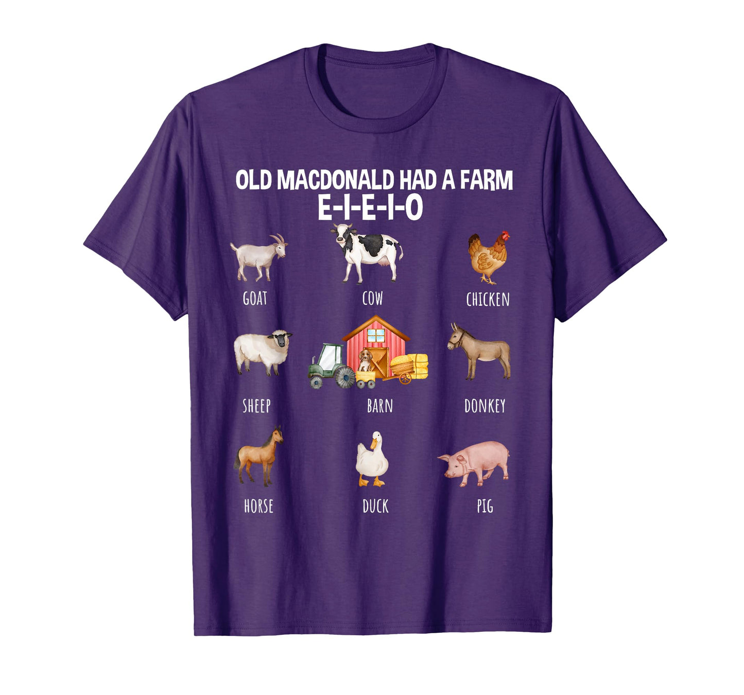 Toddler Kids Old MacDonald Had a Farm E-I-E-I-O Nursery Song T-Shirt
