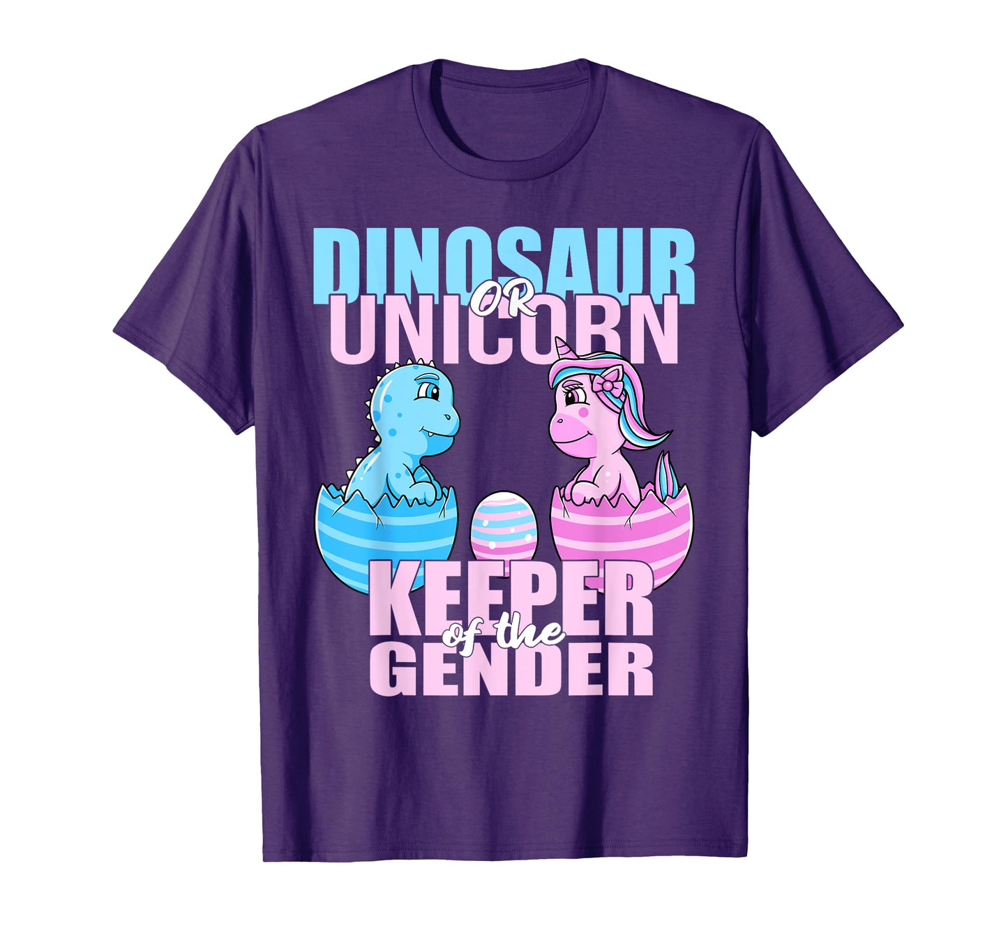 Dinosaur Or Unicorn Keeper of the Gender Reveal Party Women T-Shirt