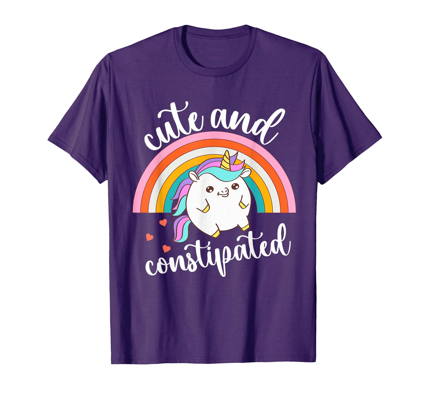 Funny Constipation IBS-C Tummy Ache Cute Constipated Unicorn T-Shirt